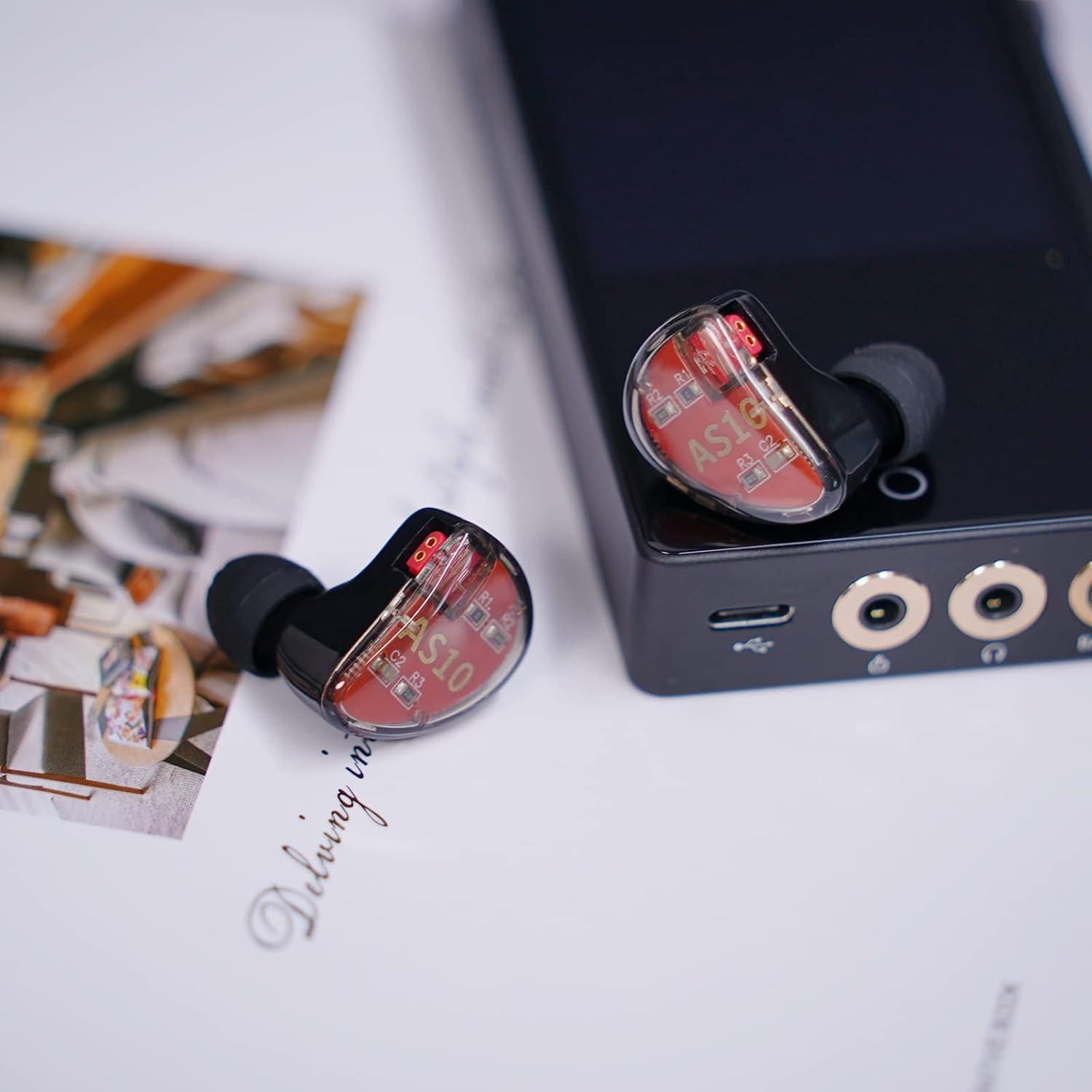 Auriculares KZ AS10 HiFi 5BA en el oído con cable 1.2m