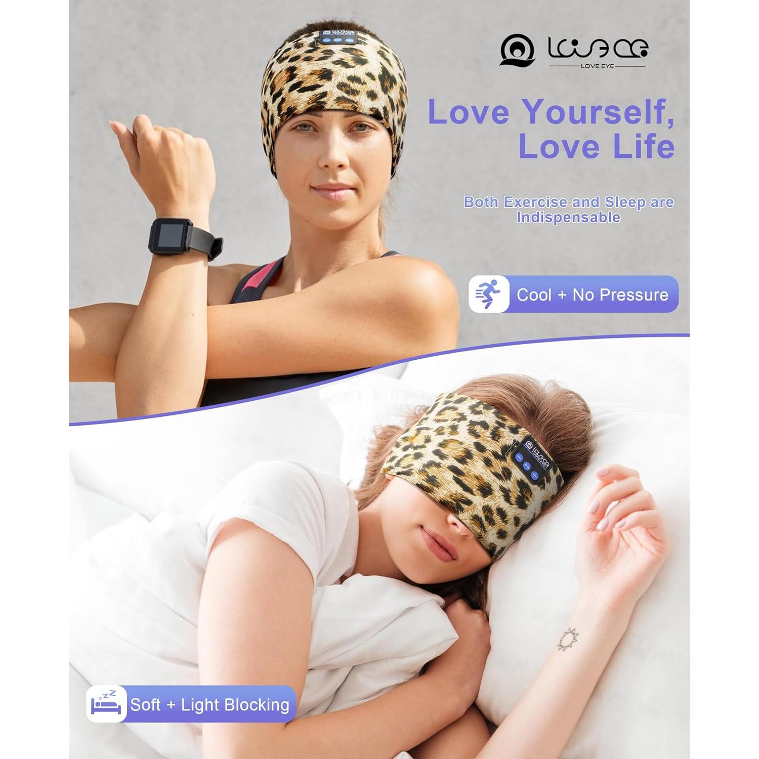 Auriculares Inalámbricos LOVE EYE Cinta Bluetooth 5.4 para Dormir