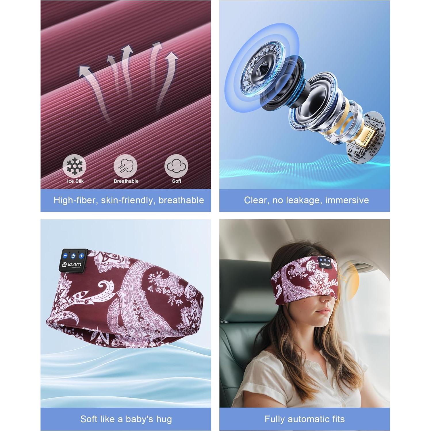 Auriculares Inalámbricos LOVE EYE LEYE02 para Dormir y Deporte