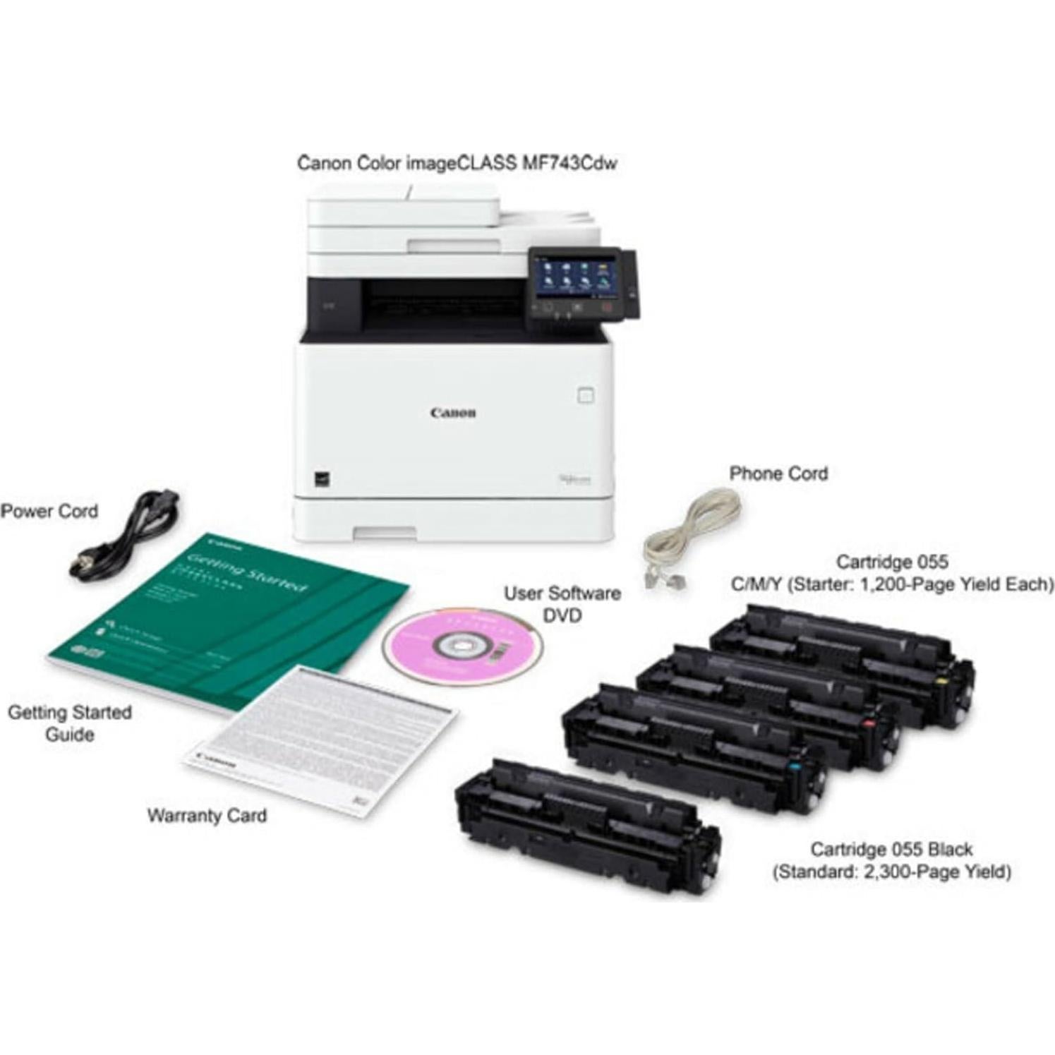 Impresora láser multifuncional Canon MF743Cdw color Wi-Fi