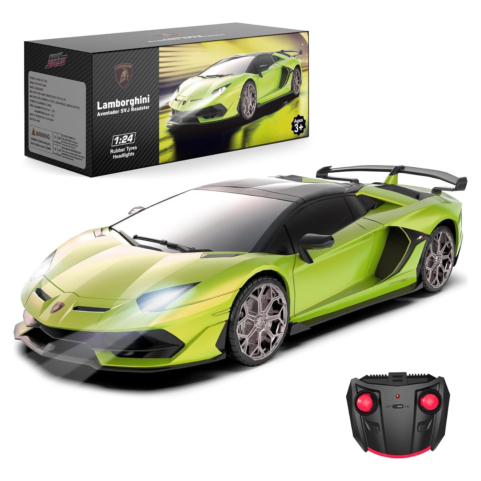 Coche de Control Remoto Lamborghini Verde 1:24 para Niños