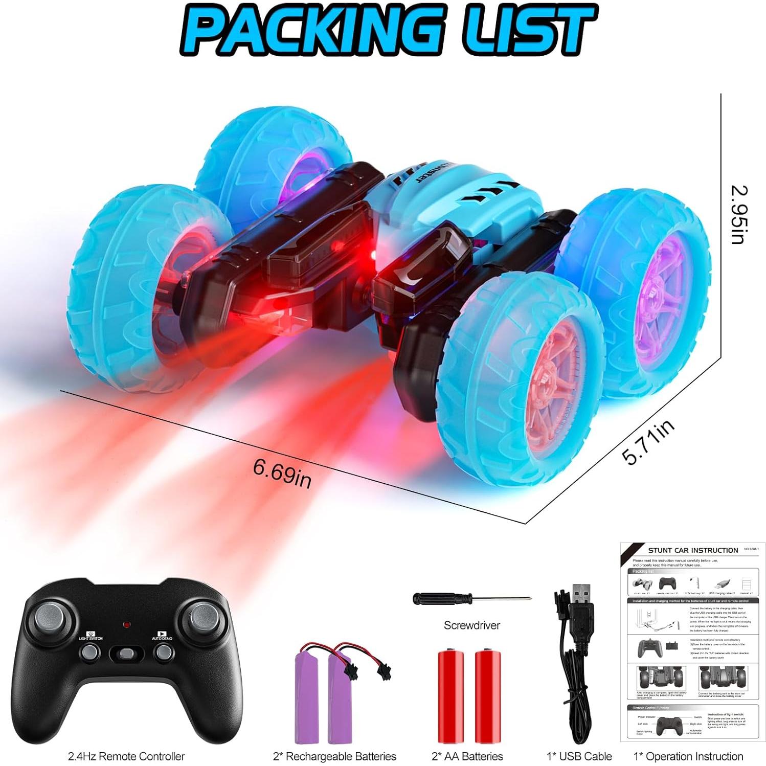 Coche Acrobático RC 28C 4WD Recargable Azul para Niños 3+