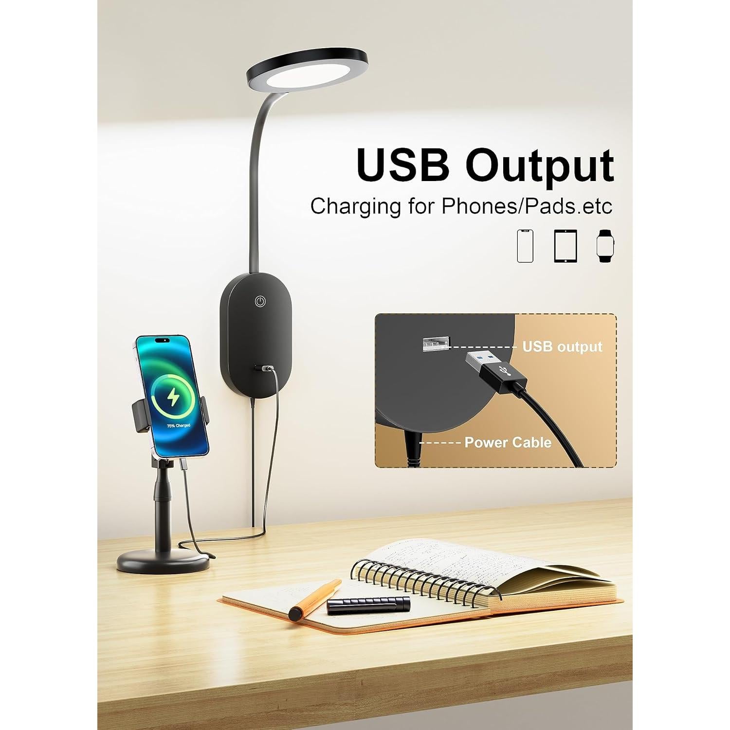 Luz de Lectura LED de Pared deeloop con USB y Temporizador
