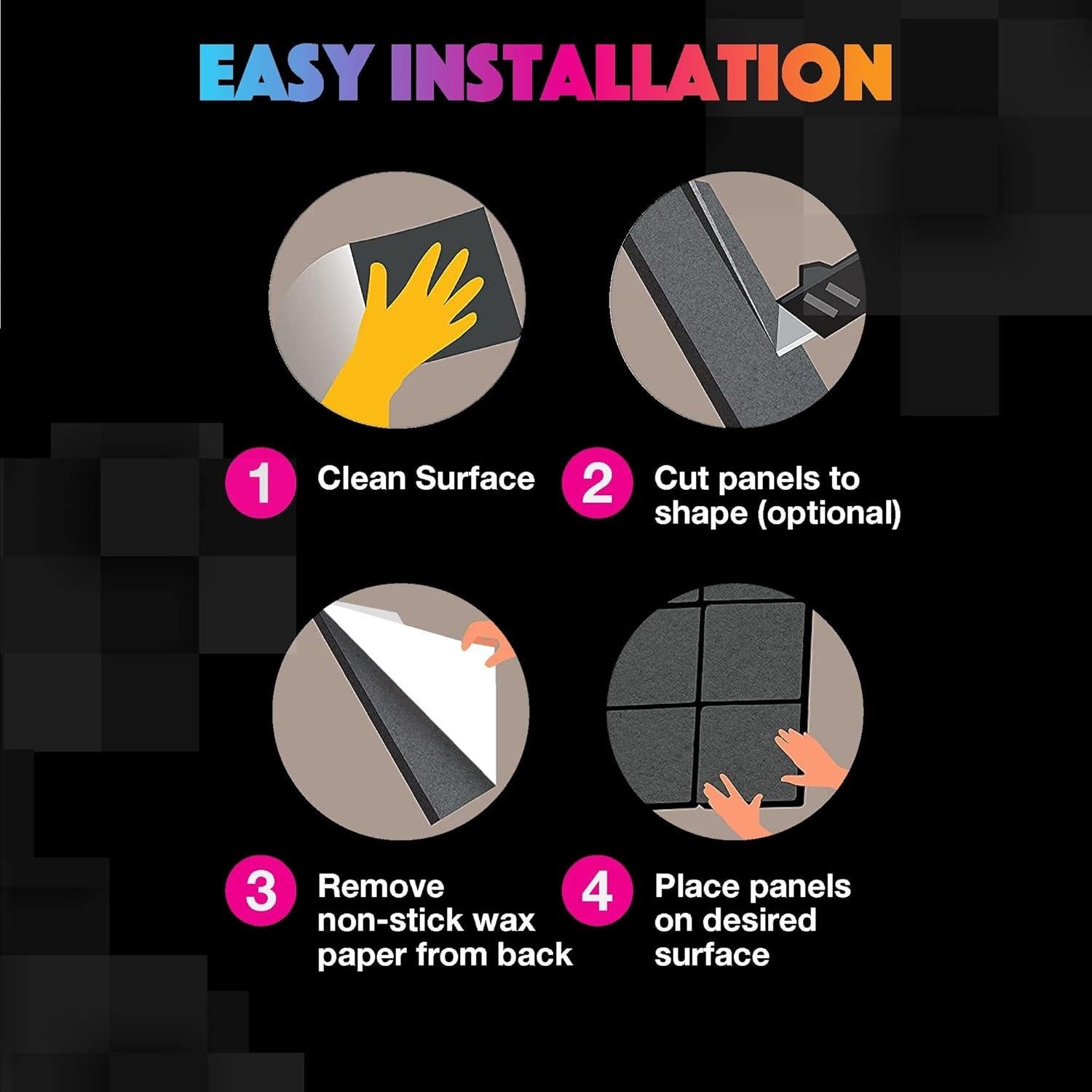 Paneles Acústicos Hexagonales Sonic Acoustics 18 Pzs 35.5x30.5cm