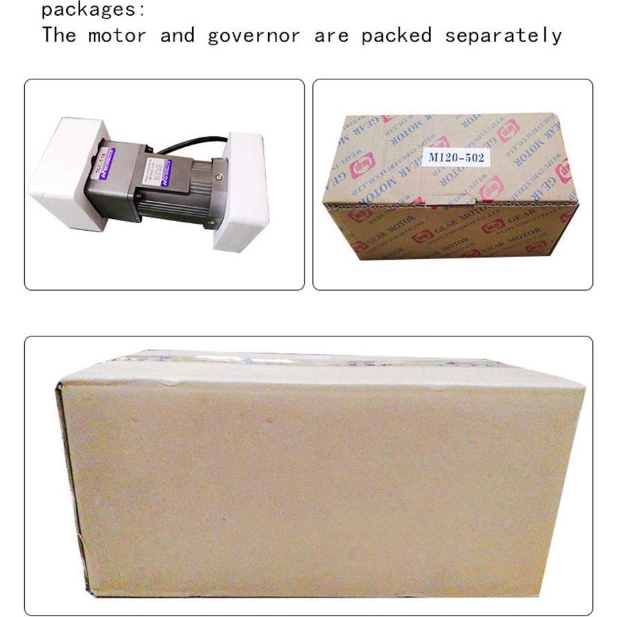 Motor de Engranaje Eléctrico 90W Monofásico 110V 0-135 RPM