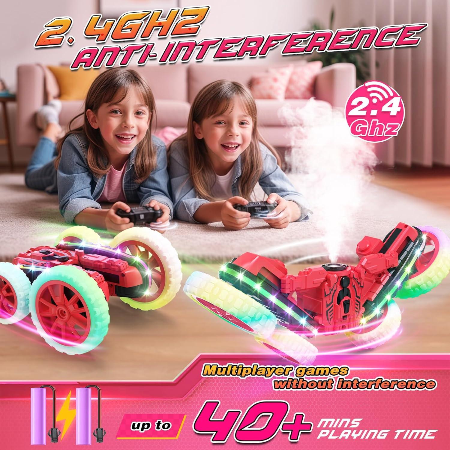 Coche RC Acrobático Jimdella 4WD 360° Luz LED Rojo