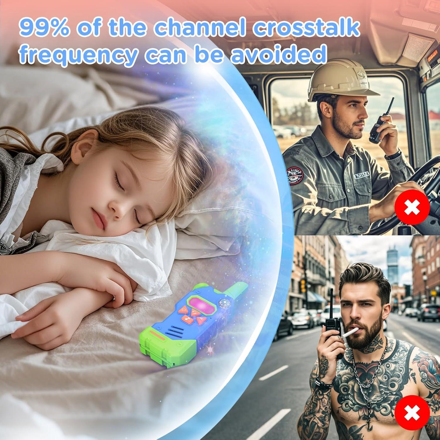 Walkie Talkies for Kids,5 Colourful Channels 2 Way Radio,Compass Flashlight and Magnifying Glass,3 Miles Long Range for Adventure Game,Outside, Camping, Hiking,Toys for 3-12 Year Old Boys Girls