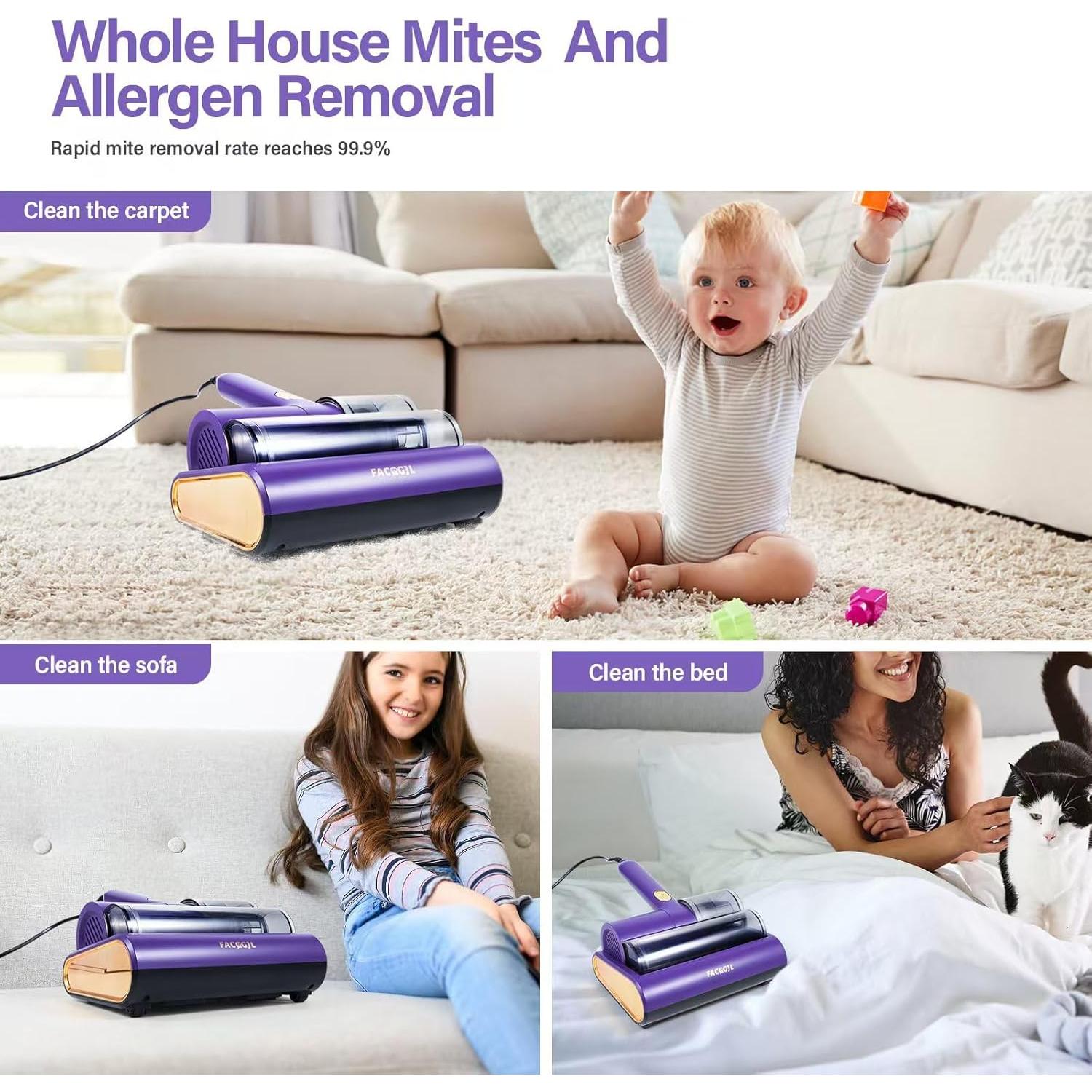 Limpiador de colchones JJZNCLLEN con aspiradora UV 10KPa