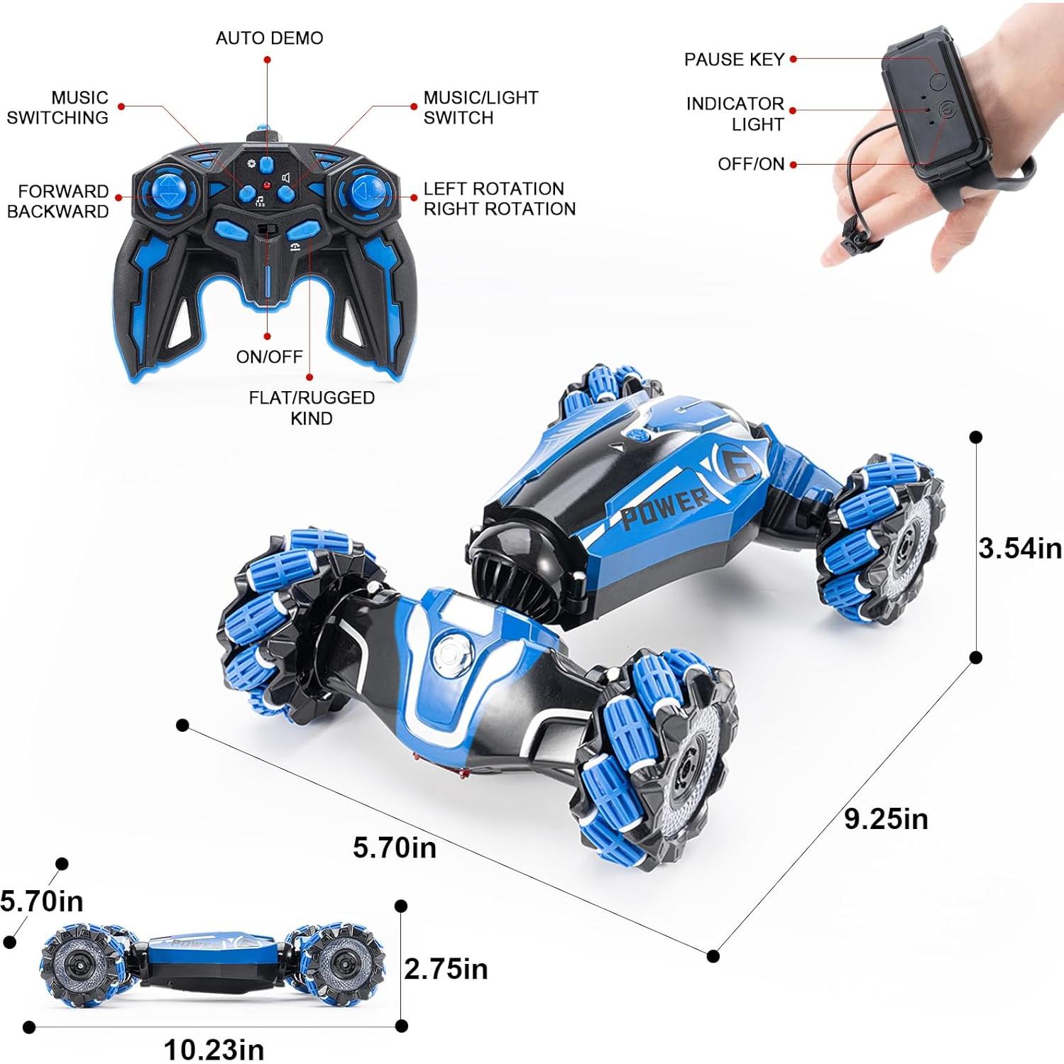 Coche Acrobático RC YEMIAI 4WD Control Remoto Gestos 360°