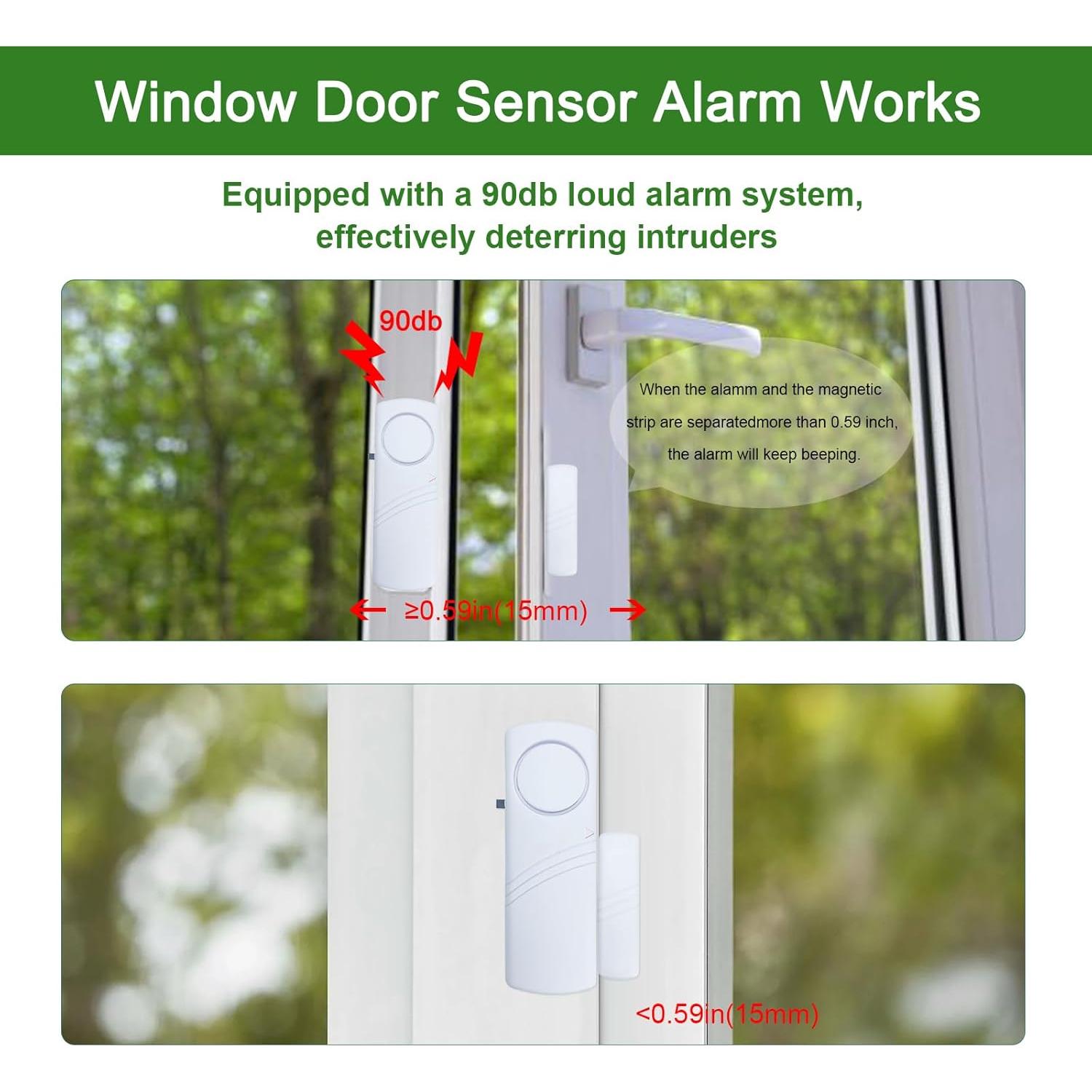 Alarma de Puerta y Ventana FinesHouse 90dB - 10 Paquete