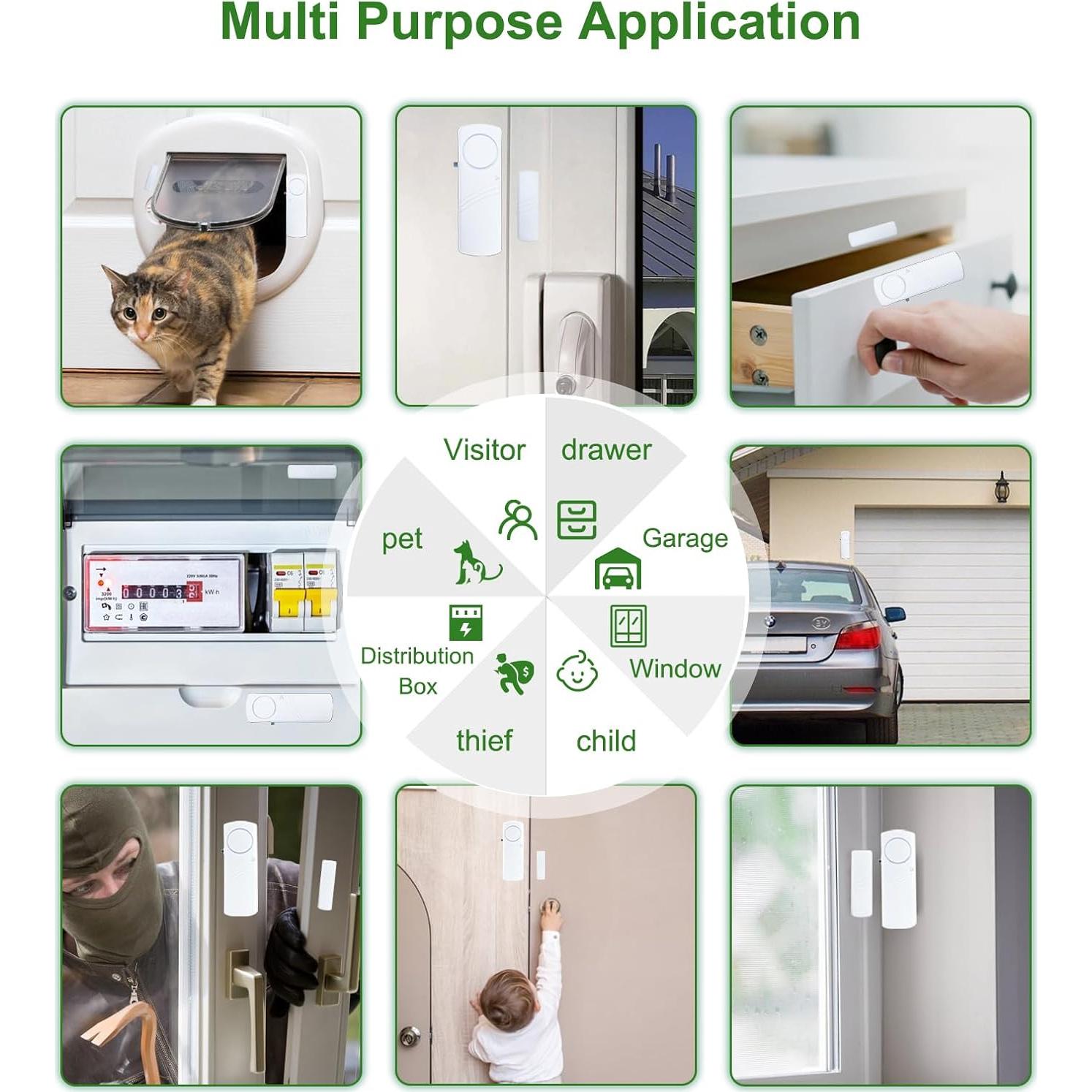 Alarma de Puerta y Ventana FinesHouse 90dB - 10 Paquete