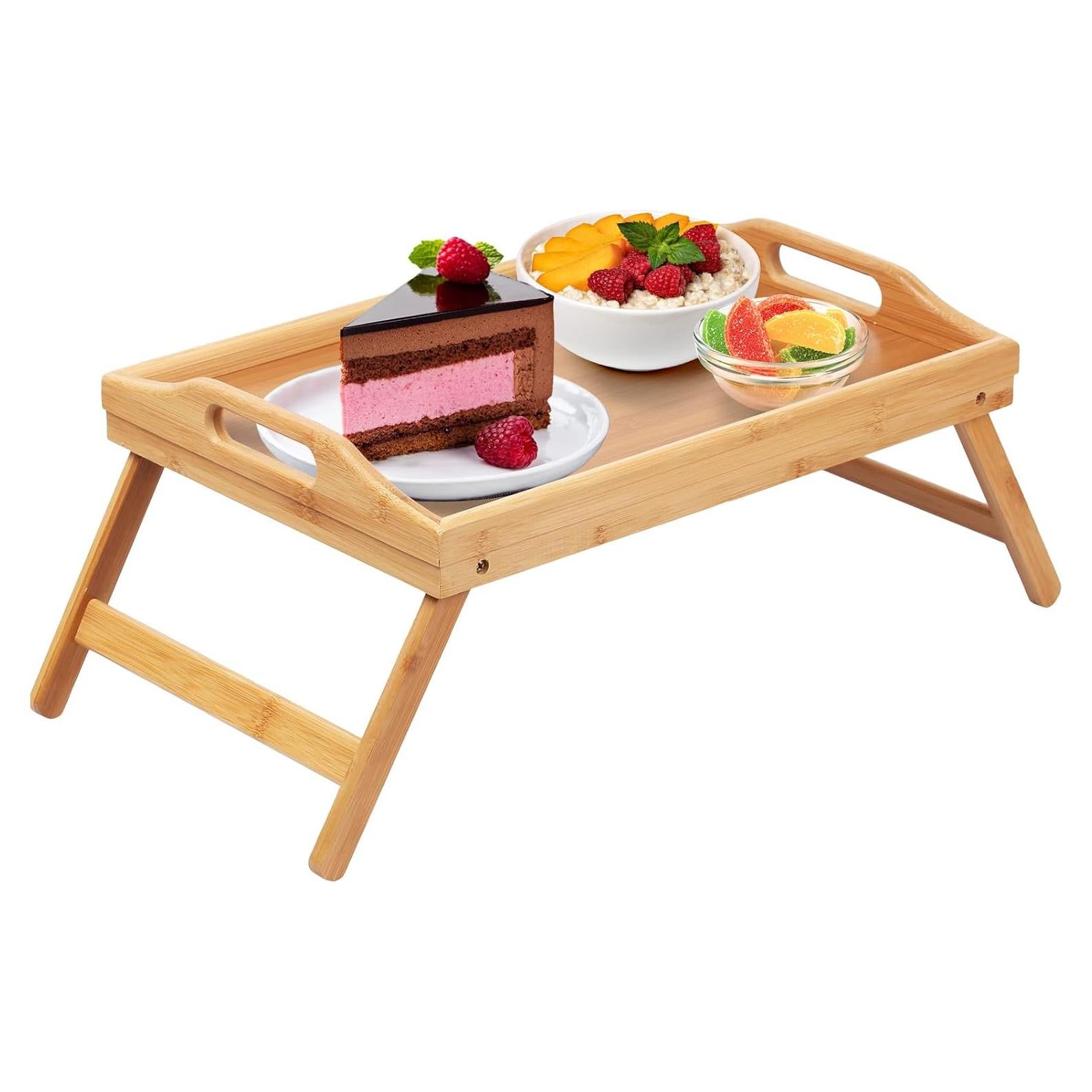 Mesa Bandeja de Cama Artmeer de Bambú Plegable 52x26cm