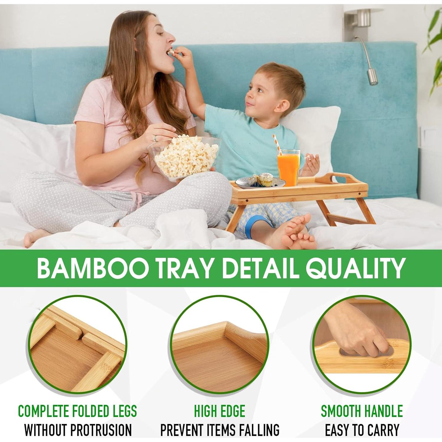 Mesa Bandeja de Cama Artmeer de Bambú Plegable 52x26cm