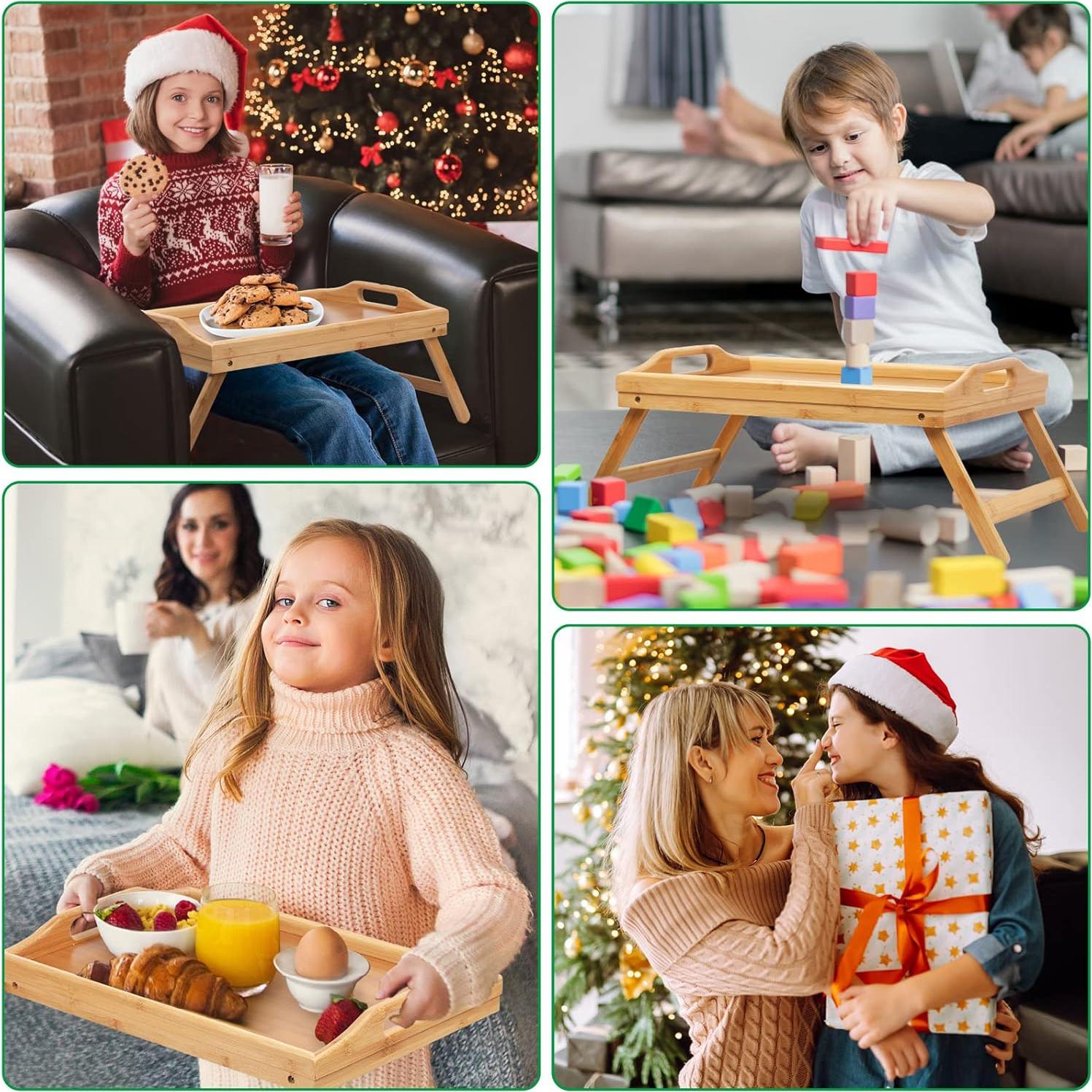 Mesa Bandeja de Cama Artmeer de Bambú Plegable 52x26cm