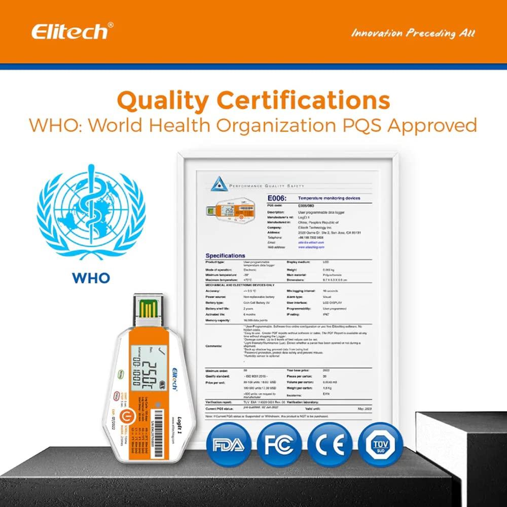 Registrador de Datos Elitech LogEt 1 TH -30°C a 70°C USB