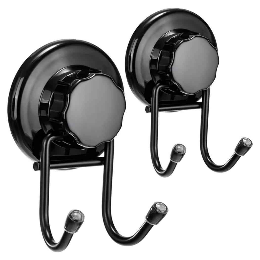 Gancho de Succión SANNO 2 Piezas Acero Inoxidable Negro