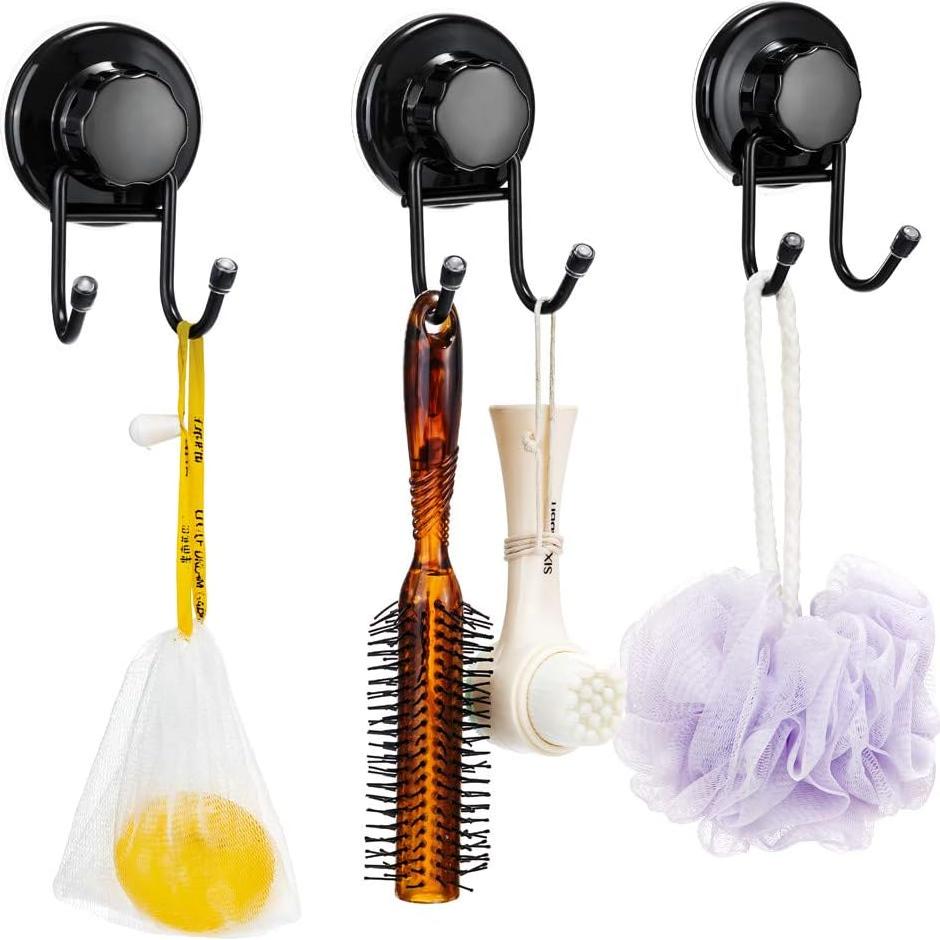 Gancho de Succión SANNO 2 Piezas Acero Inoxidable Negro