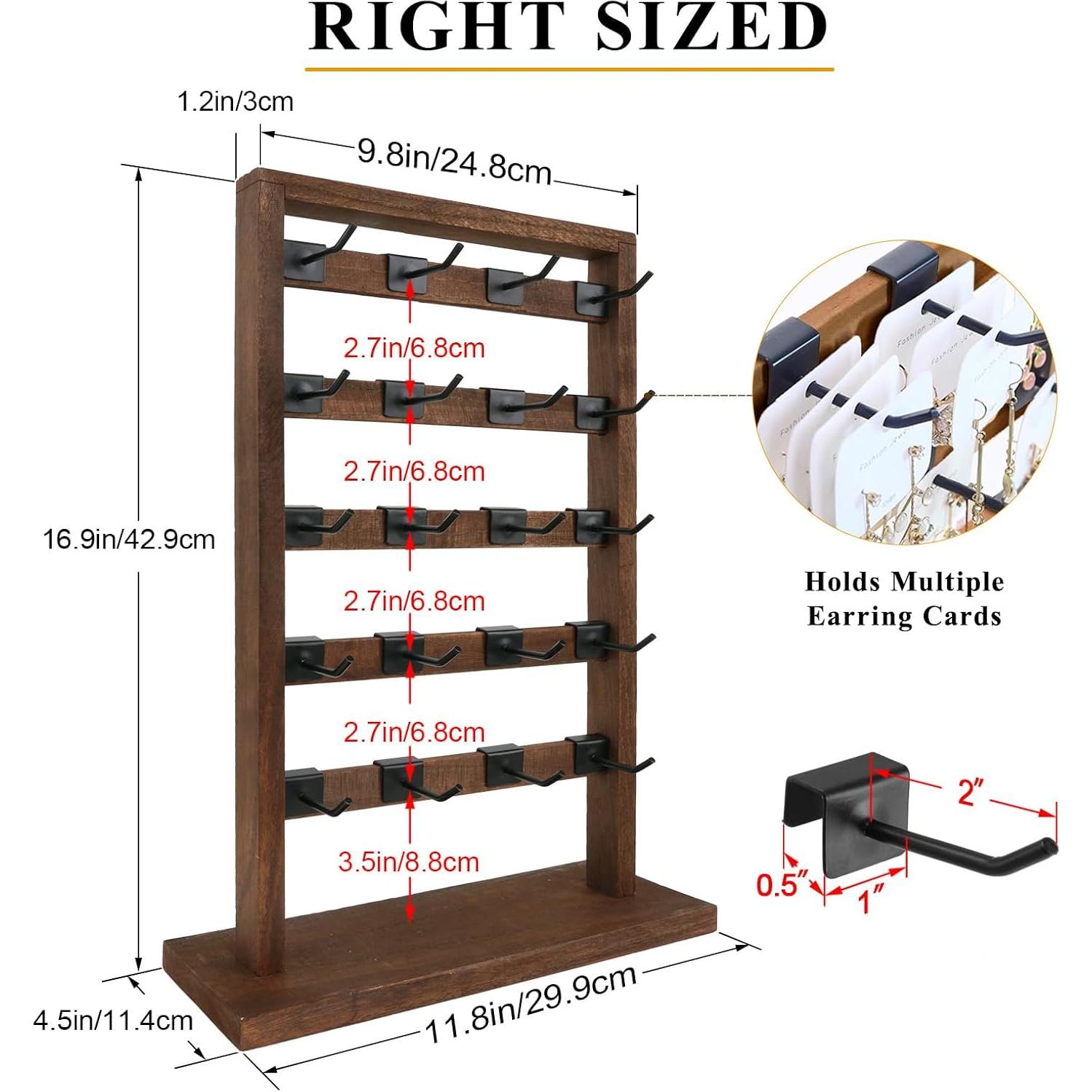 Soporte de Joyería Fumingpal de Madera con 20 Ganchos