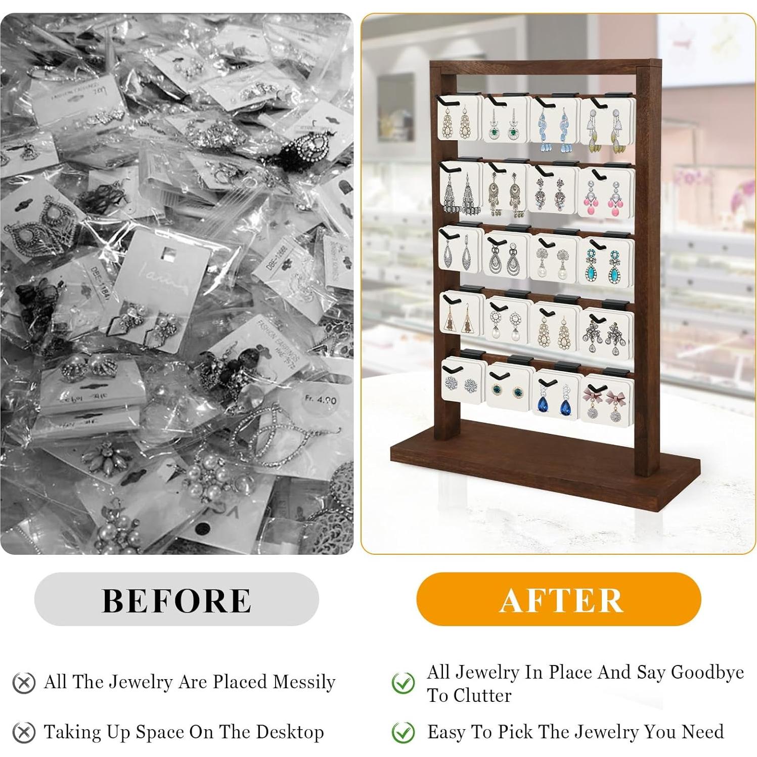 Soporte de Joyería Fumingpal de Madera con 20 Ganchos