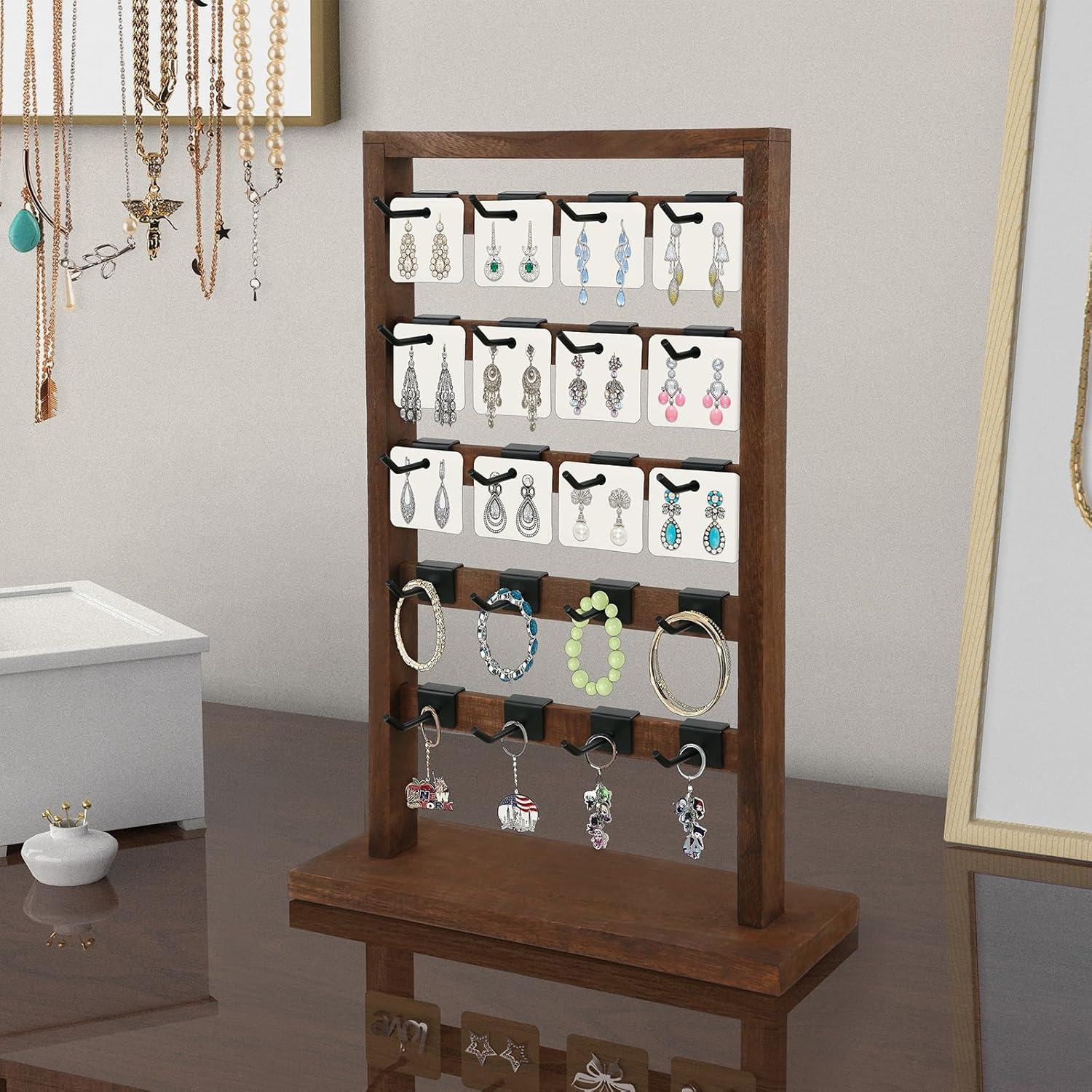 Soporte de Joyería Fumingpal de Madera con 20 Ganchos