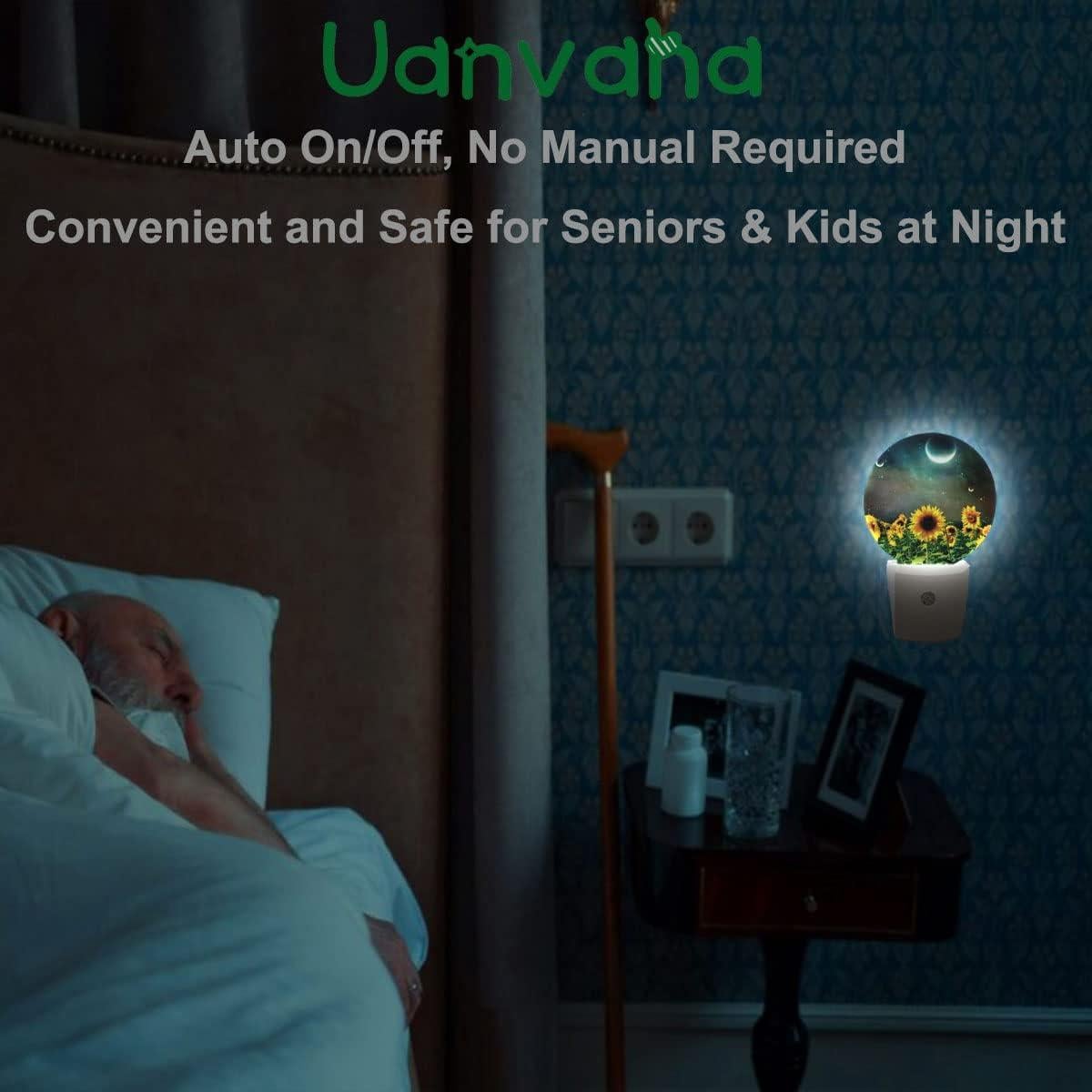 Luz Nocturna LED Uanvaha Girasol 0.5W Sensor Automático