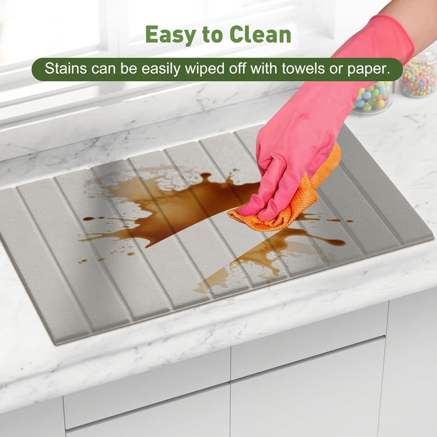 Alfombrilla de Secado de Platos SHANSHUI 64x45 cm Gris Ecológica