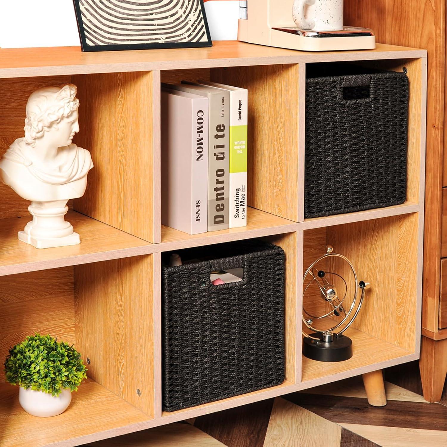 Cajas de Almacenamiento Negras ICERZCZ 27.94x26.04x27.94 cm 2 Pzas