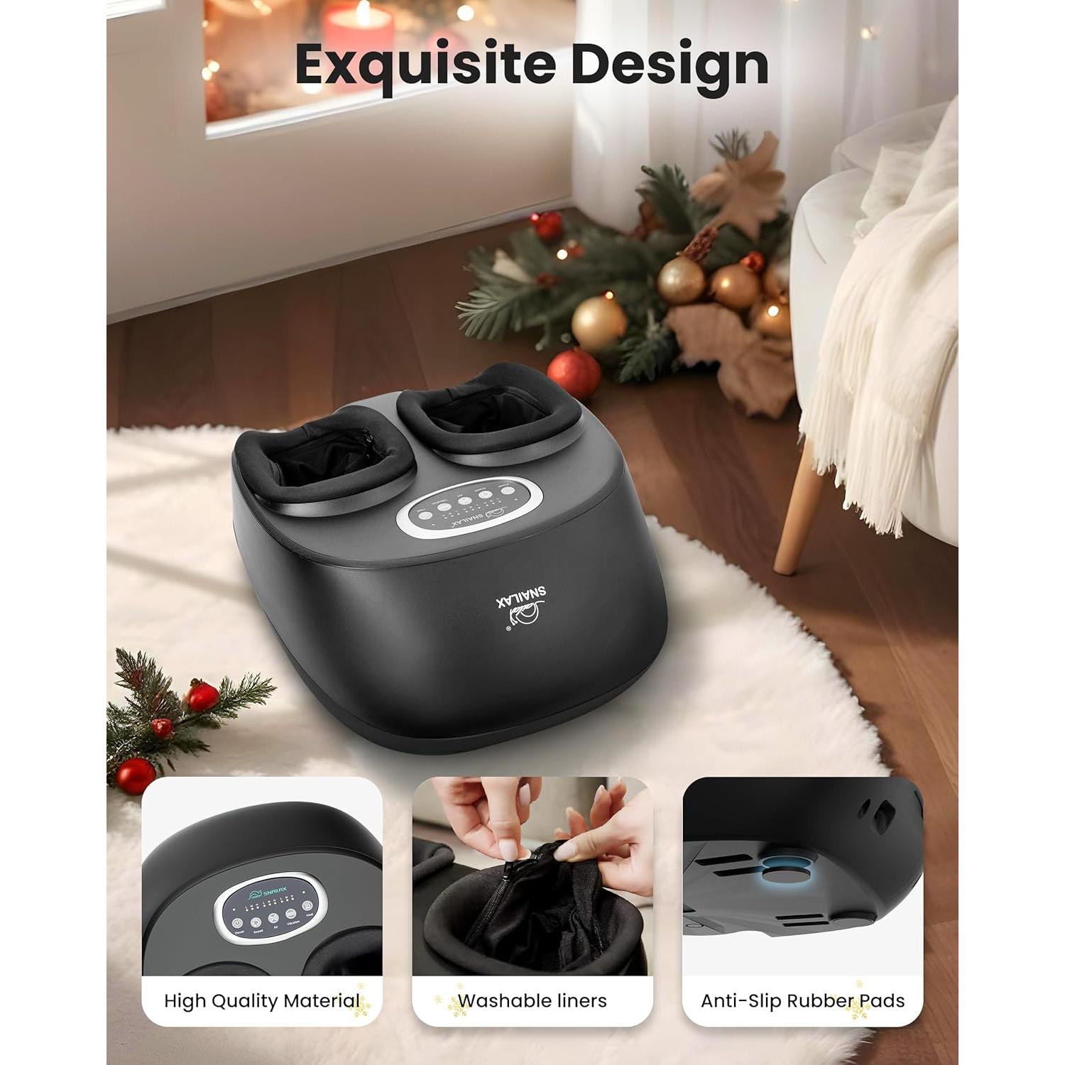 Masajeador de Pies Snailax Shiatsu con Calor y Compresión