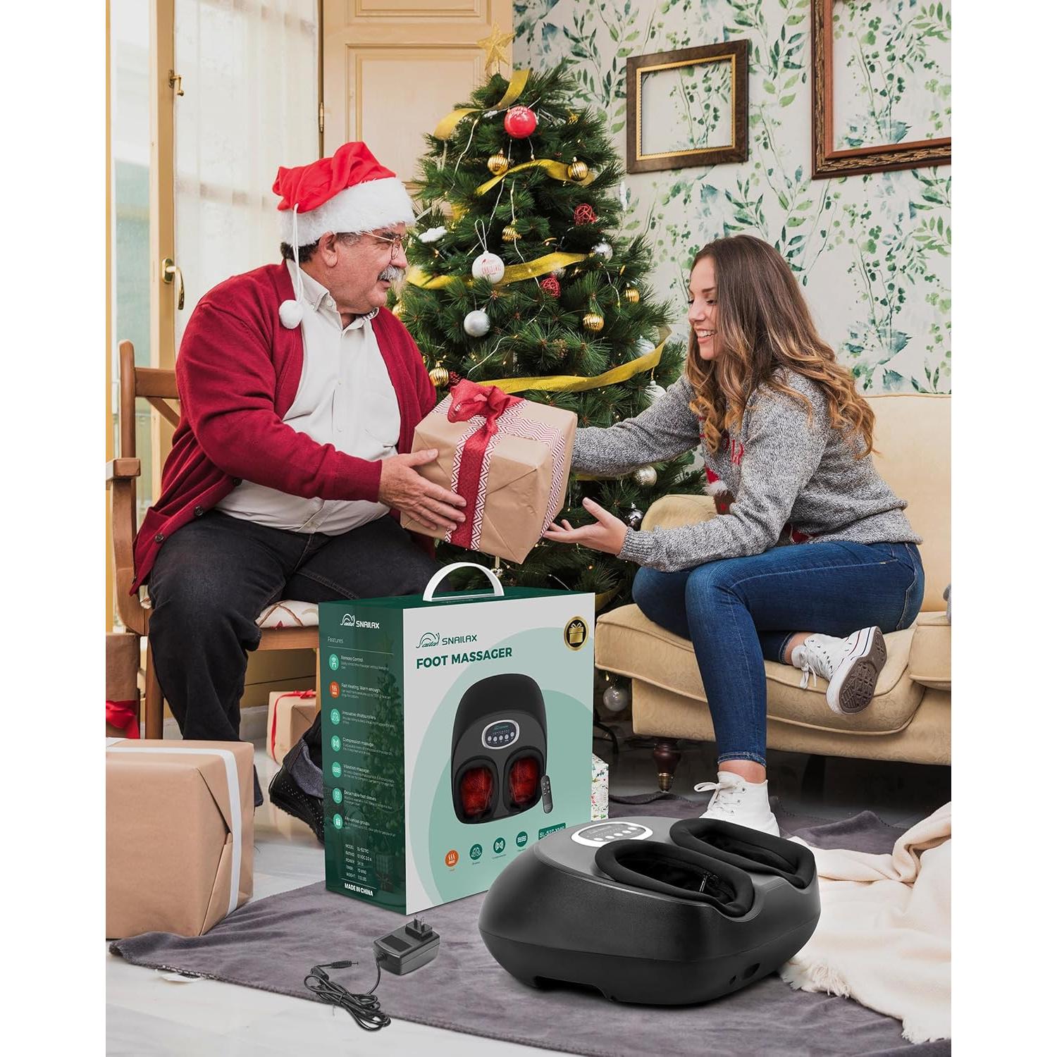 Masajeador de Pies Snailax Shiatsu con Calor y Compresión