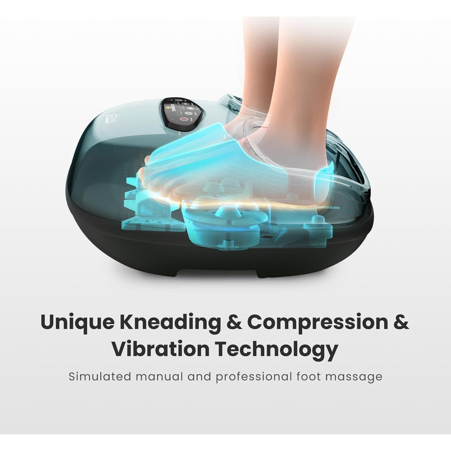 Masajeador de pies Shiatsu Snailax con calor y control remoto