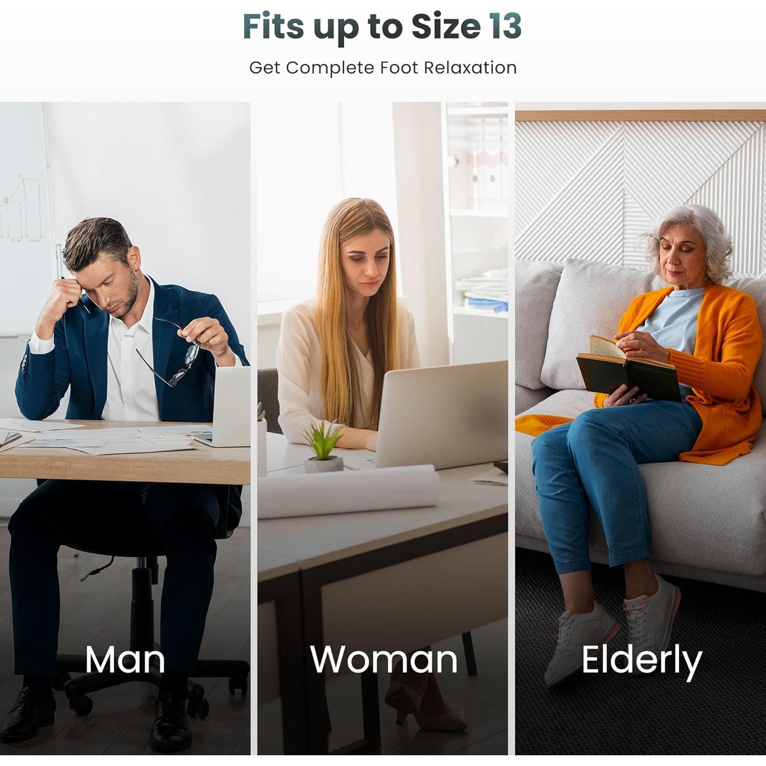 Masajeador de pies Shiatsu Snailax con calor y control remoto