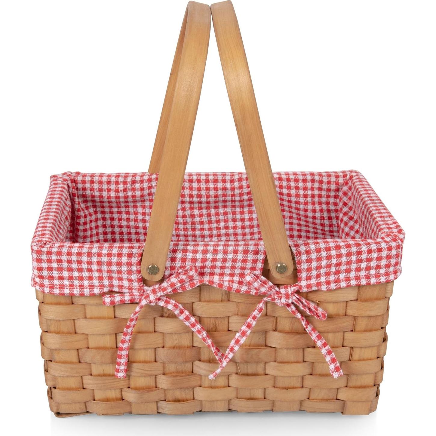 Cesta de Picnic Pequeña PICNIC TIME Granja Cuadrícula Roja