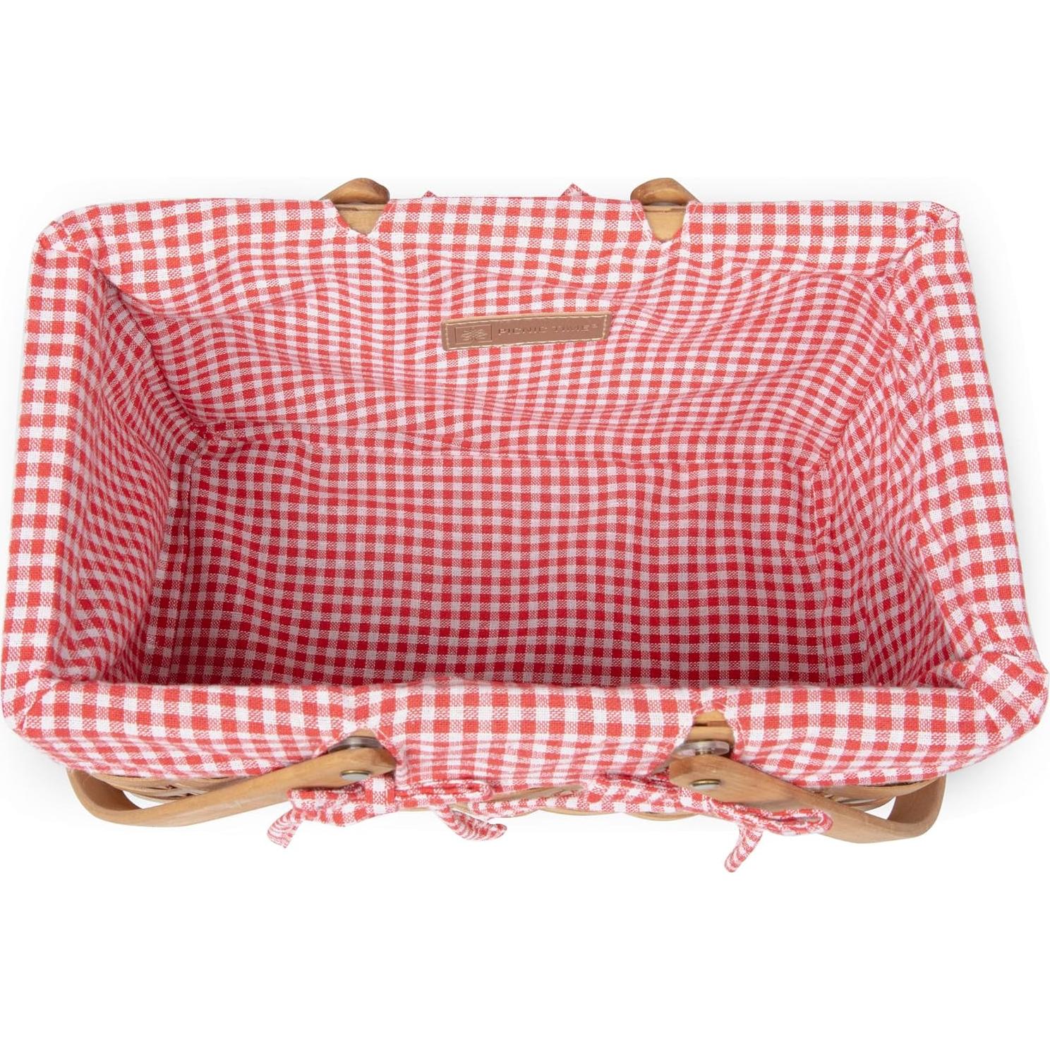 Cesta de Picnic Pequeña PICNIC TIME Granja Cuadrícula Roja