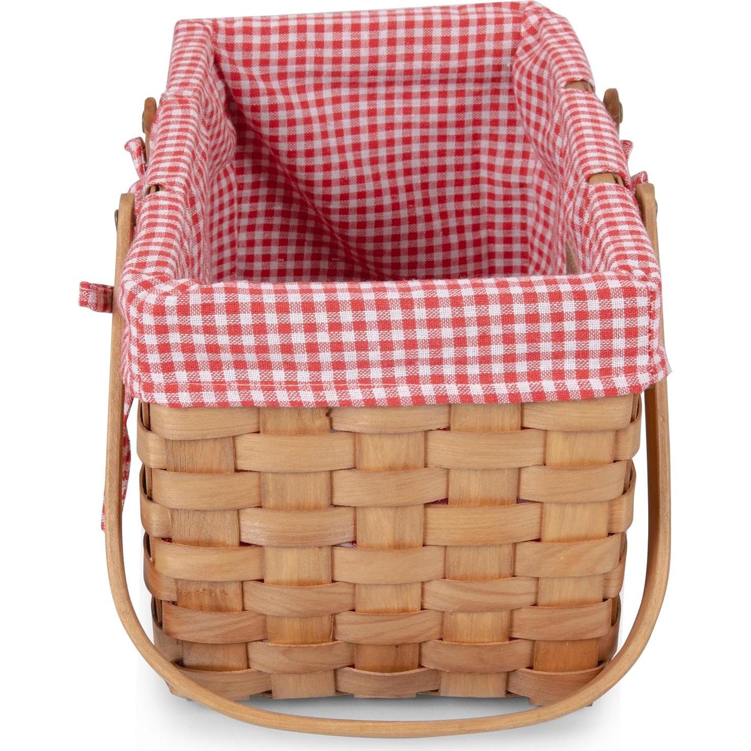 Cesta de Picnic Pequeña PICNIC TIME Granja Cuadrícula Roja