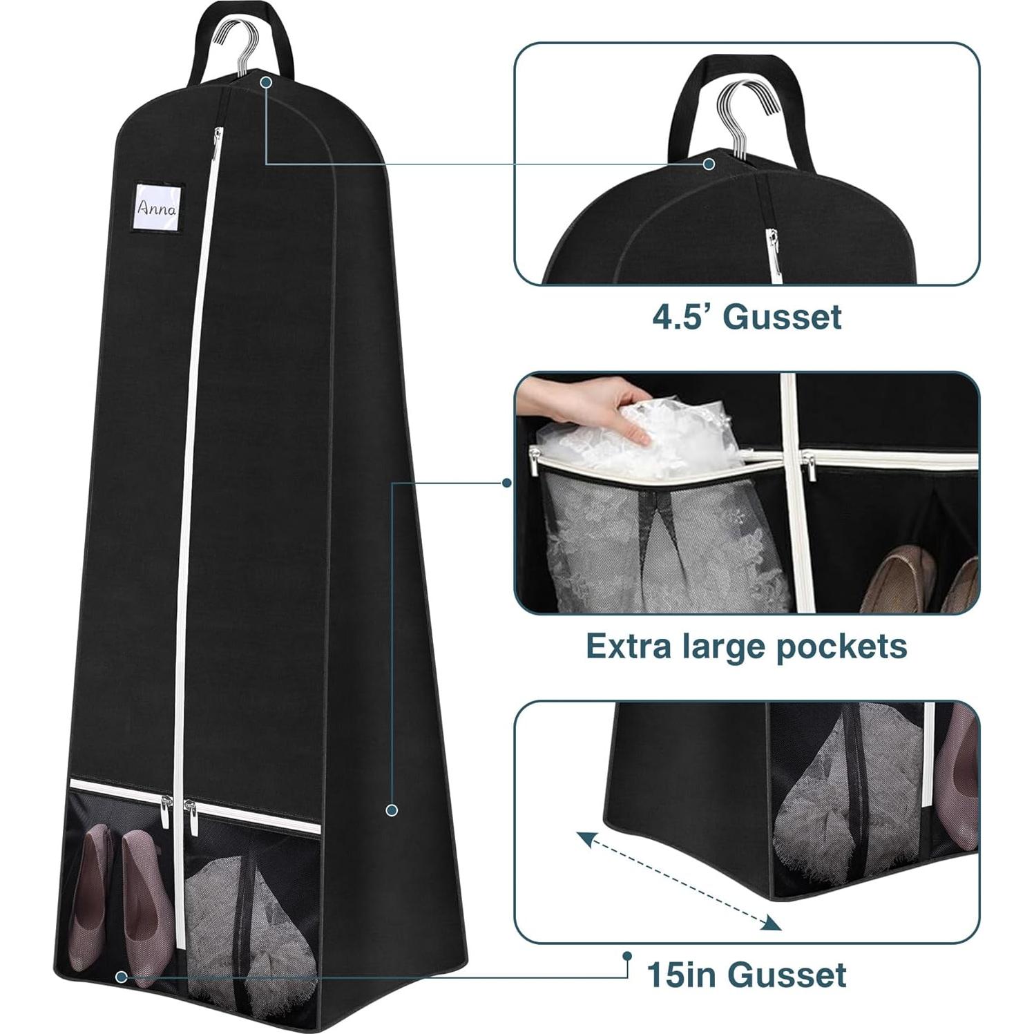 Bolsa de Prenda de Novia Sleeping Lamb 182.88 cm Negra