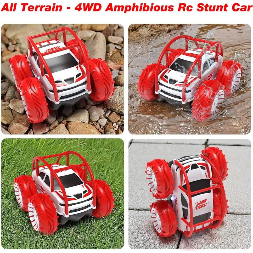 Coche RC Anfibio MaxTronic 4WD 15KM/H Rojo IP68