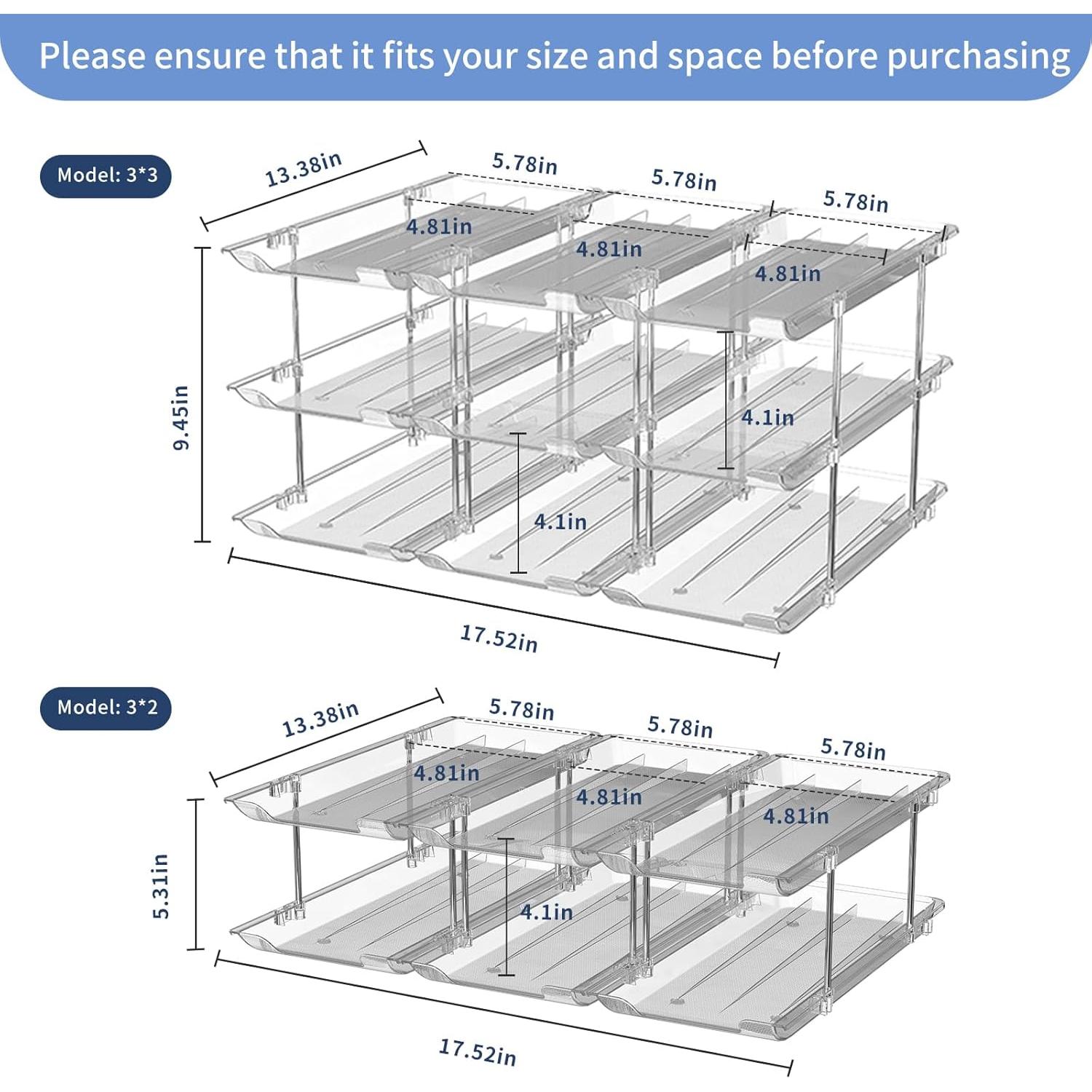 Organizador de Latas 2 Niveles Jsyrjing para 48 Latas