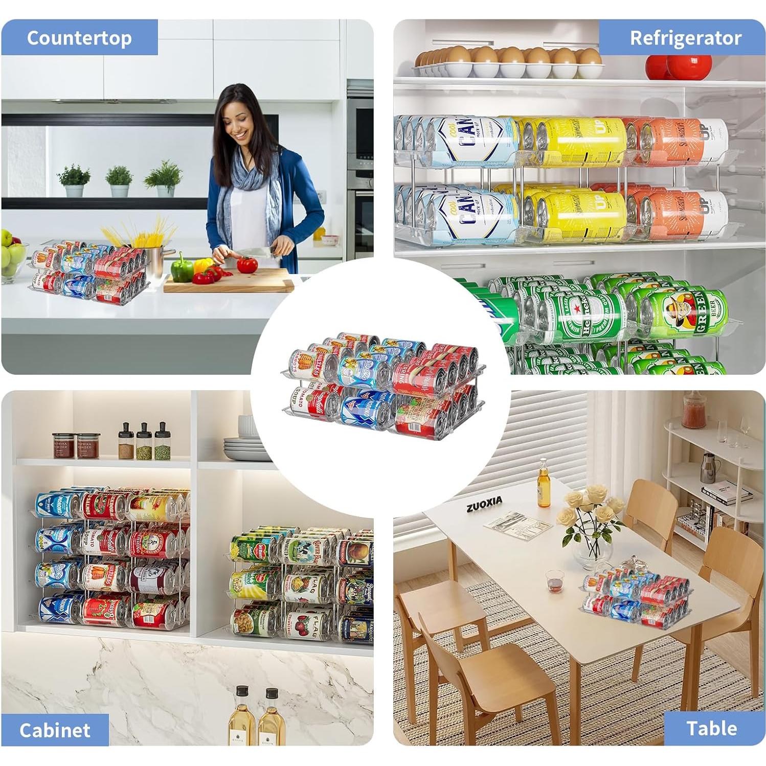 Organizador de Latas 2 Niveles Jsyrjing para 48 Latas