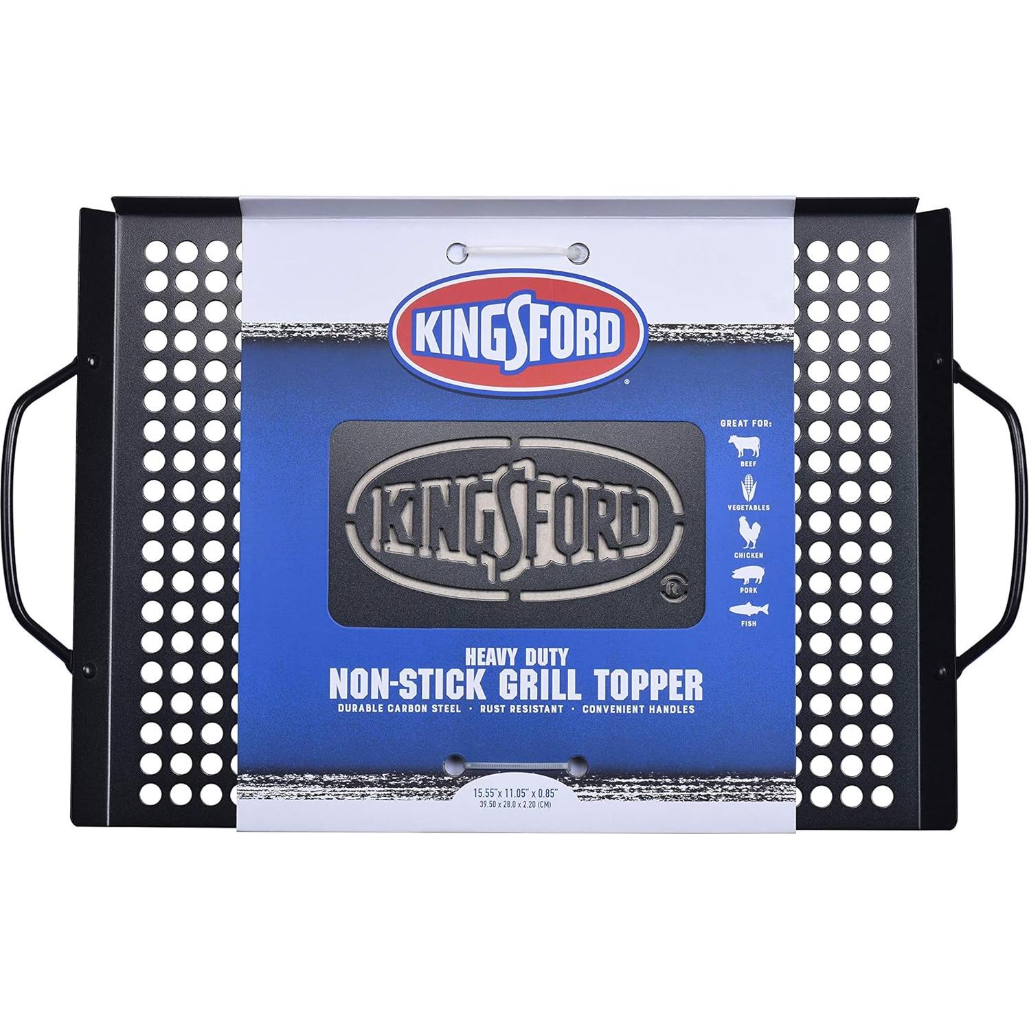 Tapa de Parrilla Antiadherente Kingsford 45x28 cm con Mangos