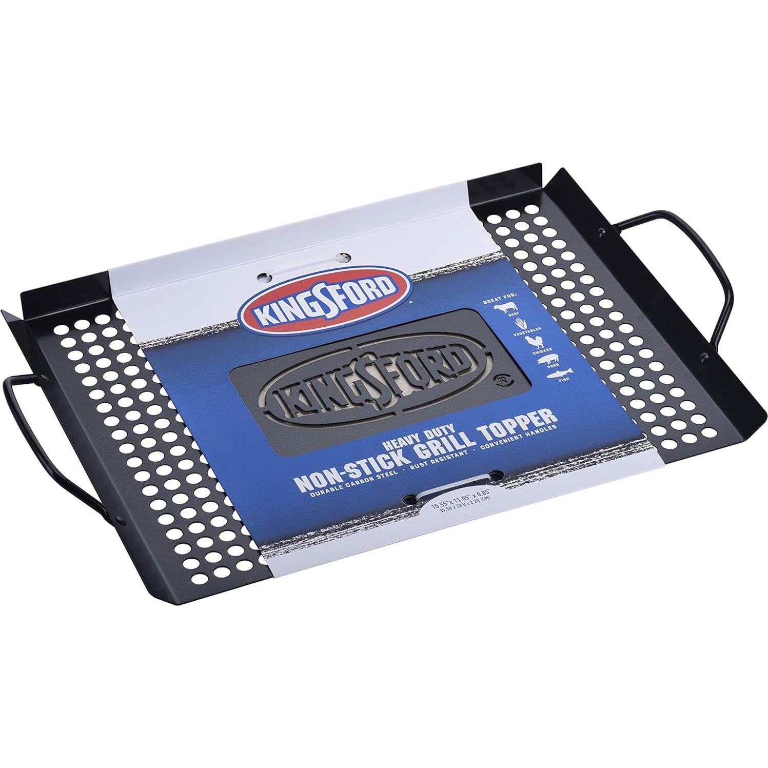 Tapa de Parrilla Antiadherente Kingsford 45x28 cm con Mangos