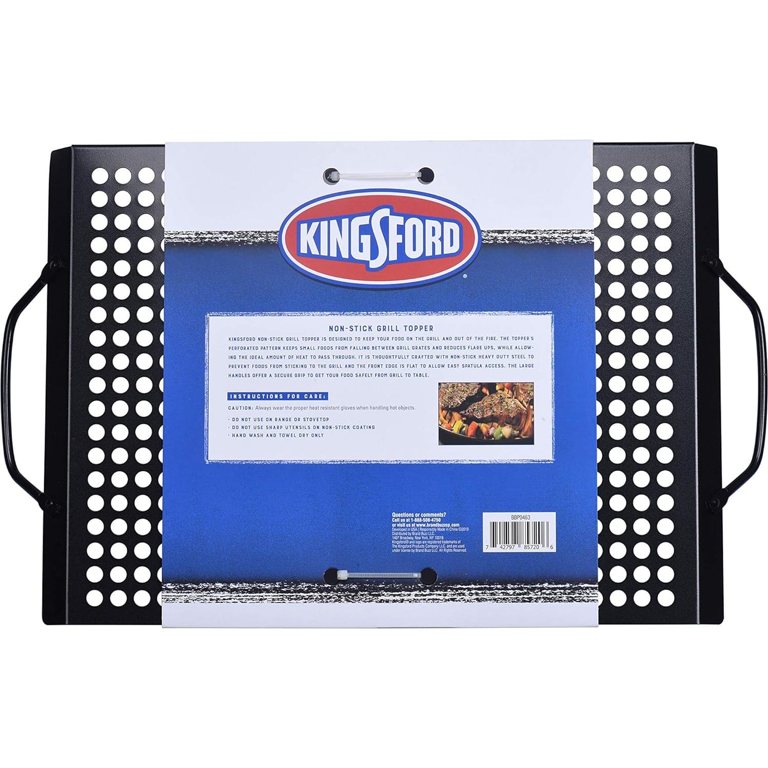 Tapa de Parrilla Antiadherente Kingsford 45x28 cm con Mangos