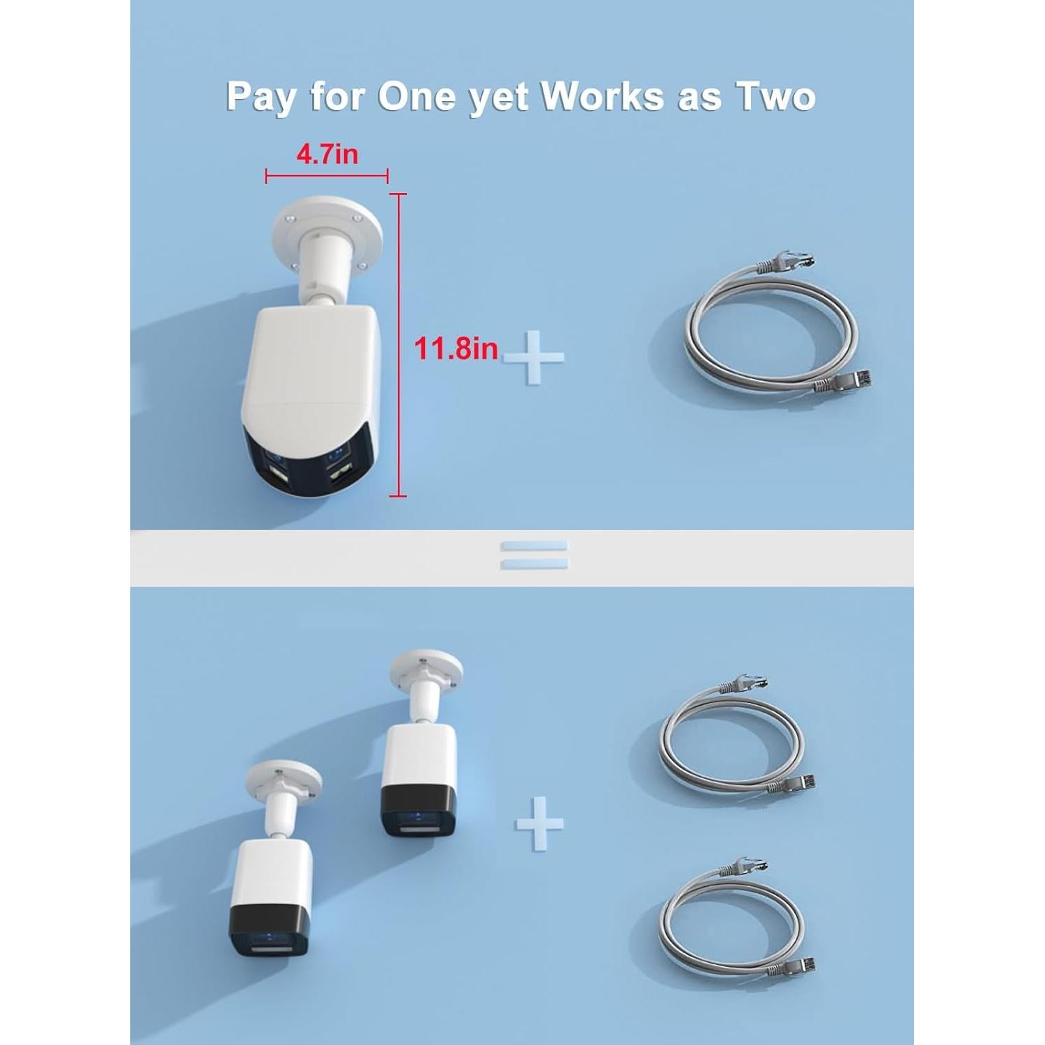 Cámara de Seguridad Anpviz 4K PoE Doble Lente 180° IP67