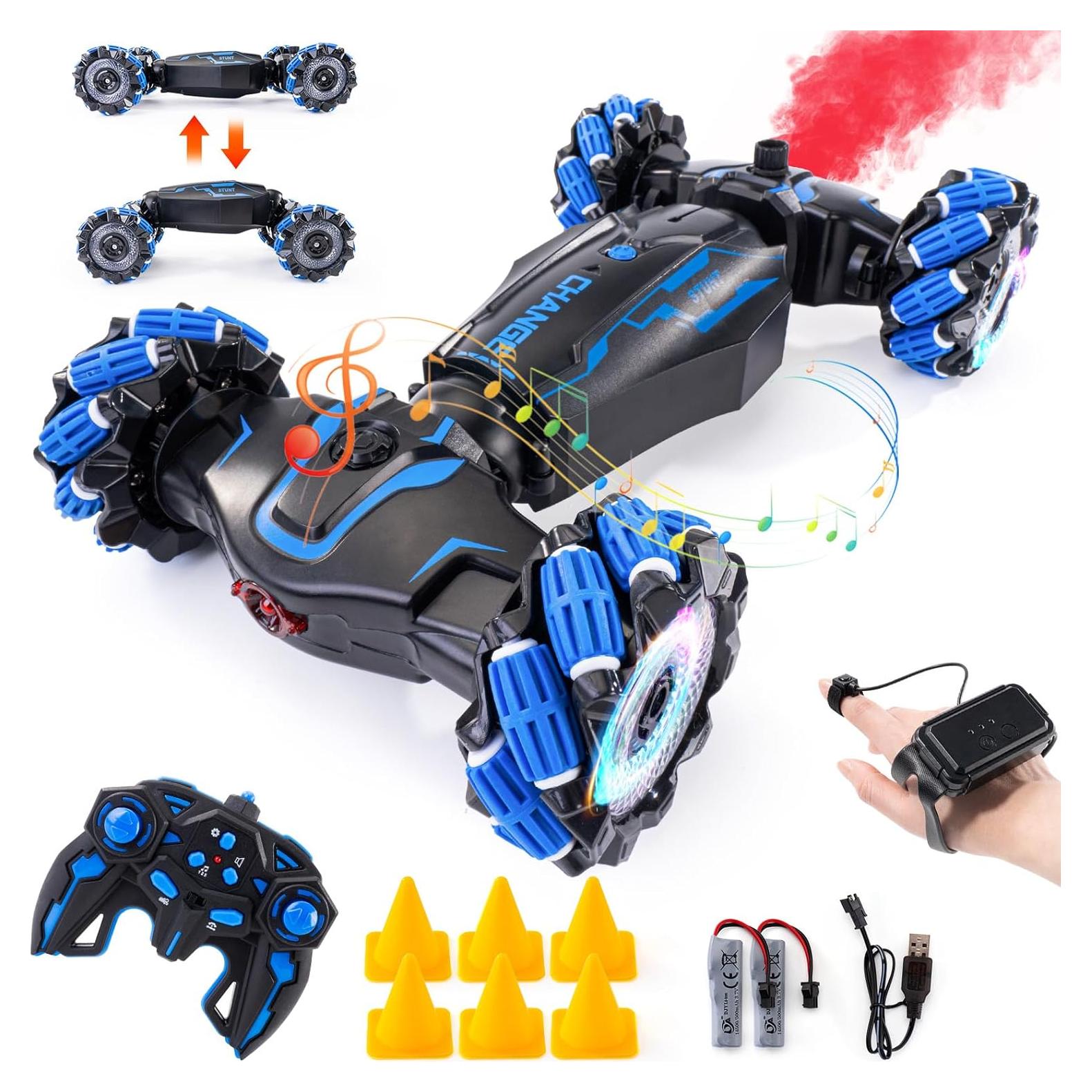 Coche de Control Remoto WJWMIRC 4WD Acrobacias 360° Azul