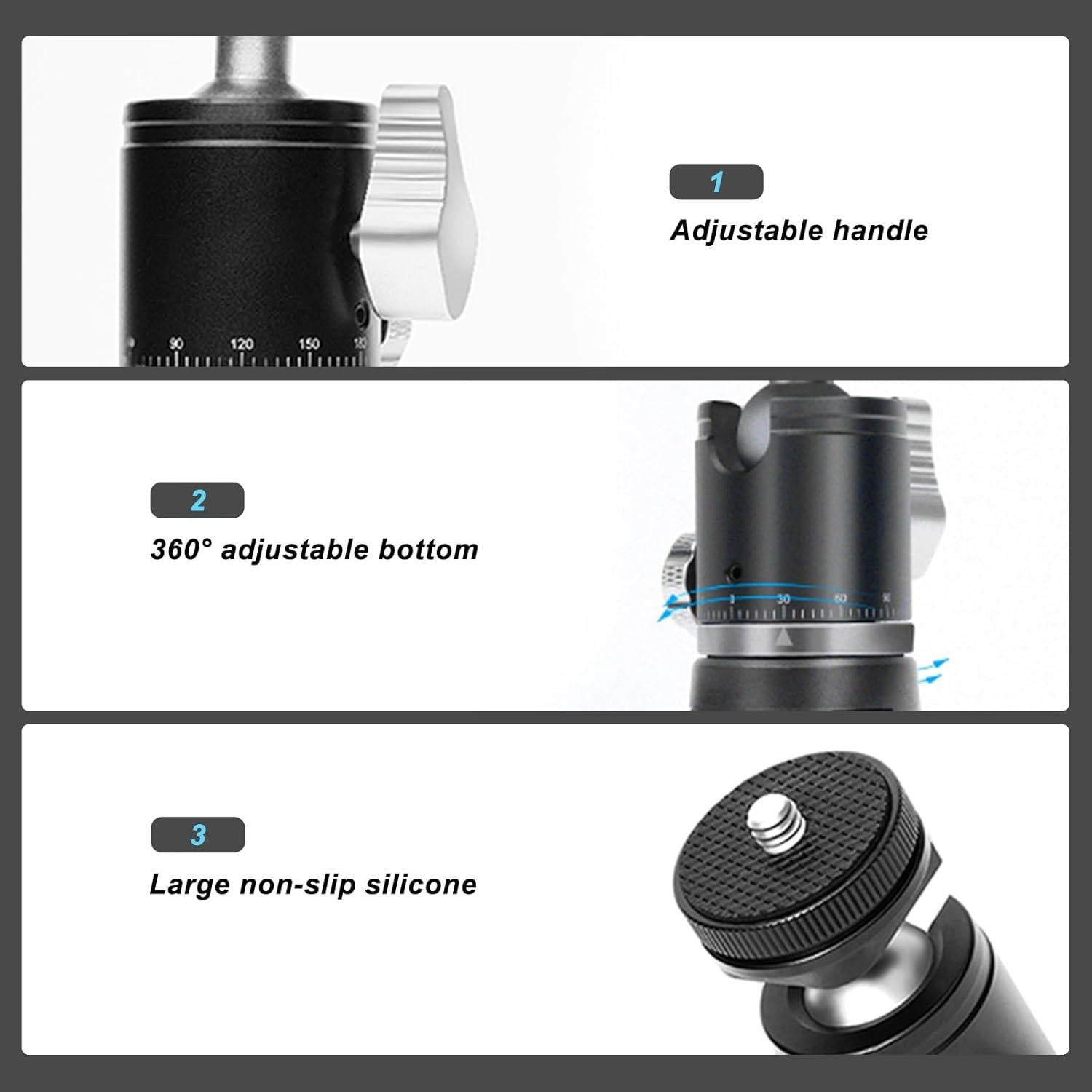 Adaptador de Montaje de Trípode SRUIM con Cabezal de Bola 360°