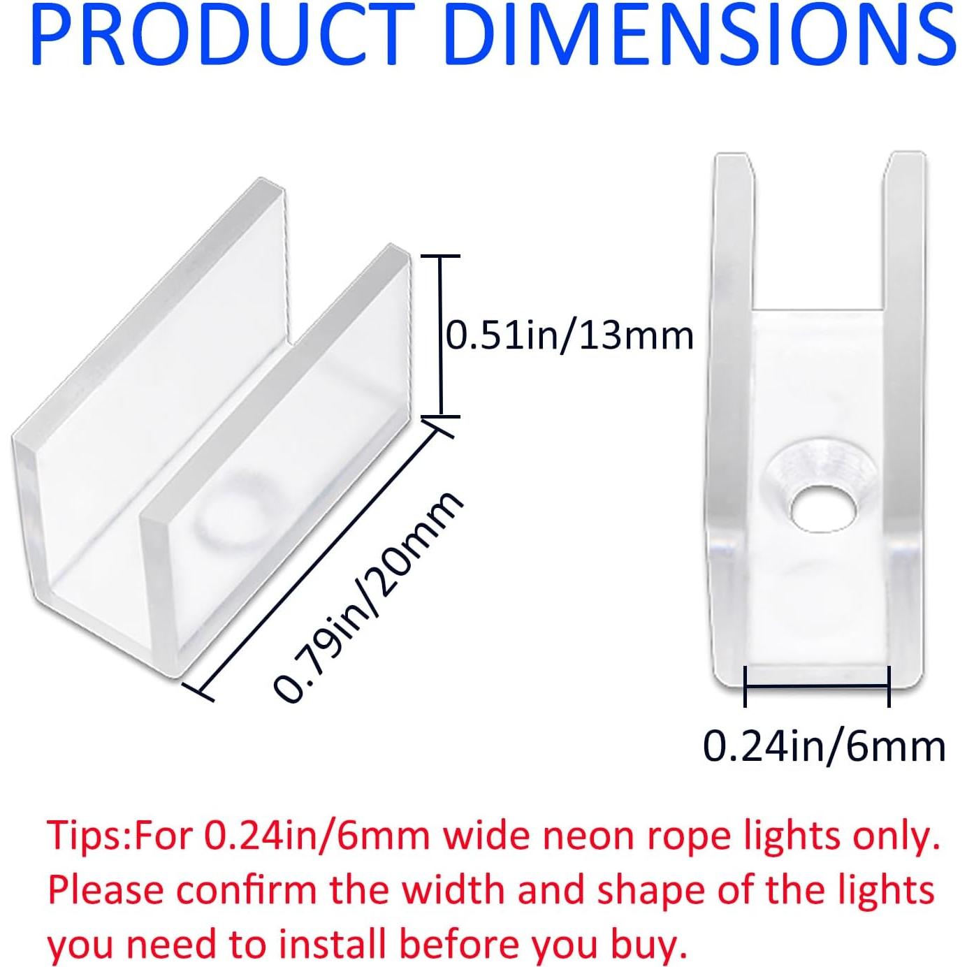 Soportes de Montaje para Luces de Neón Lucienstar 50PCS