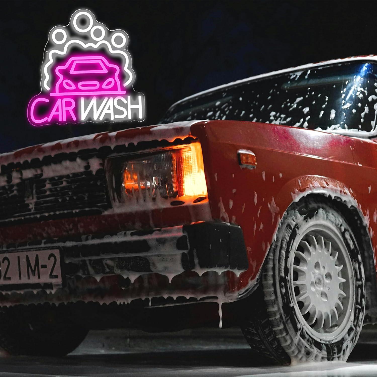 Luz de Neón LED para Lavado de Autos GNVETZLL 32x32cm