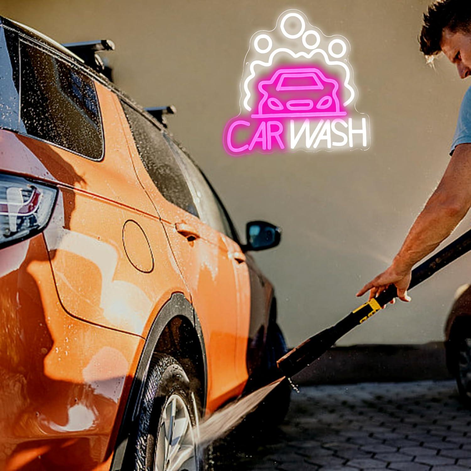 Luz de Neón LED para Lavado de Autos GNVETZLL 32x32cm