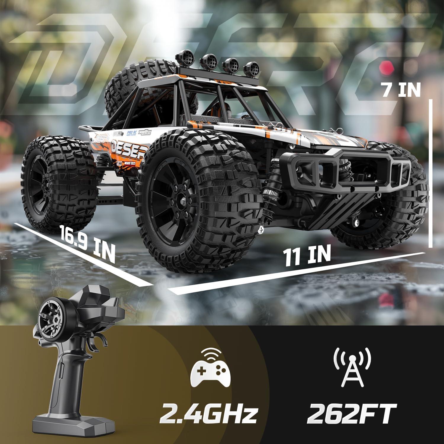 Camión Monster RC DEERC 1:10 48KM/H 4X4 Todo Terreno