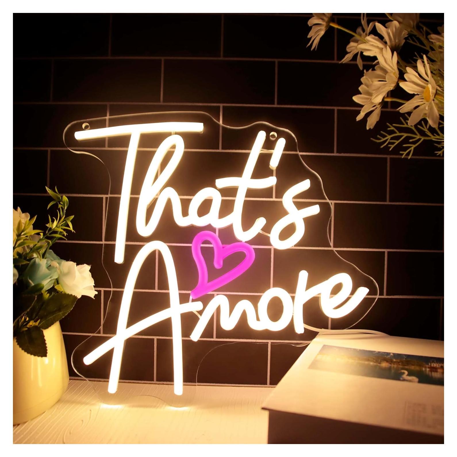 Letrero de Neón LED Regulable Dracey That's Amore 15.5x40 cm