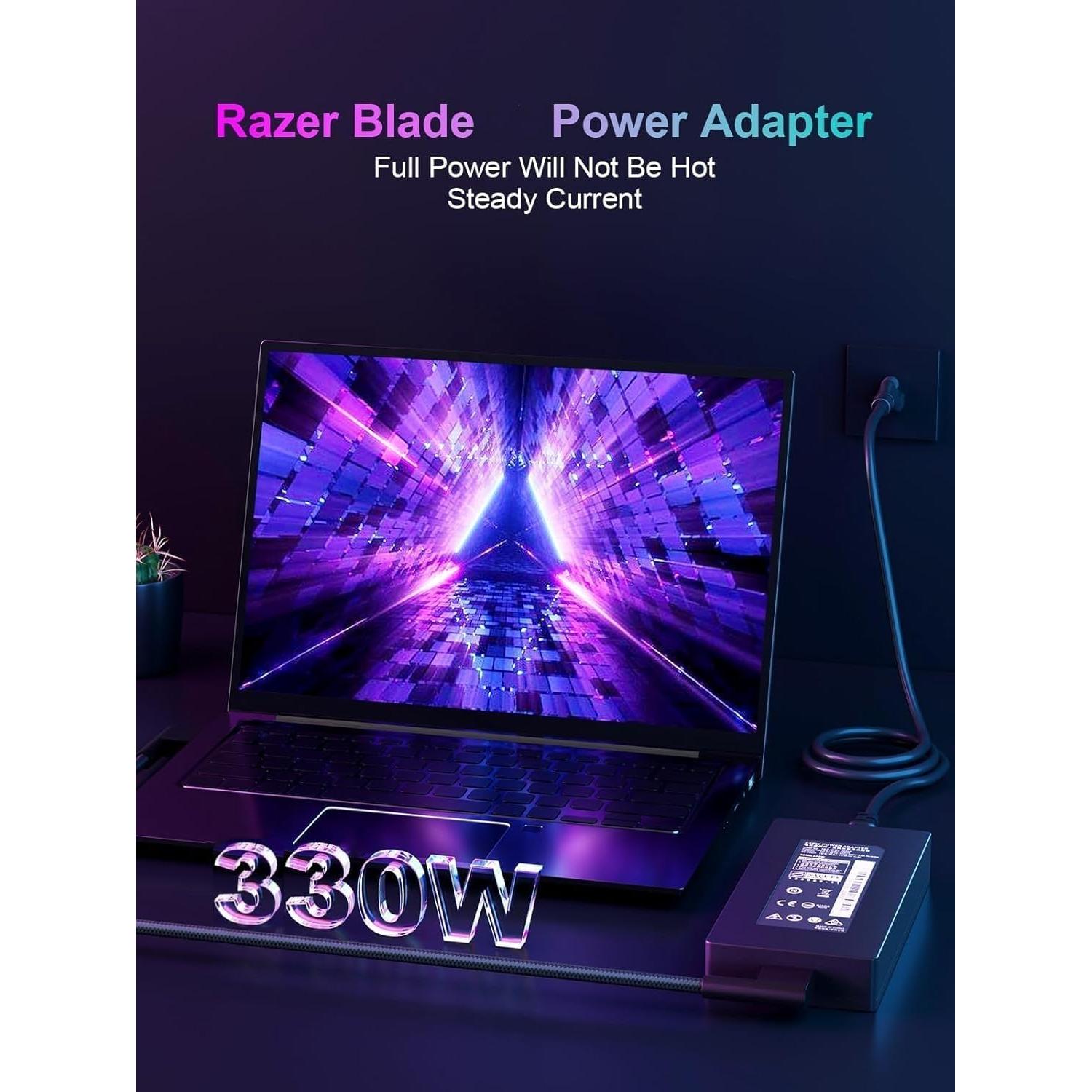 Adaptador de corriente Jeunesse 330W para Razer Blade 16 y 18